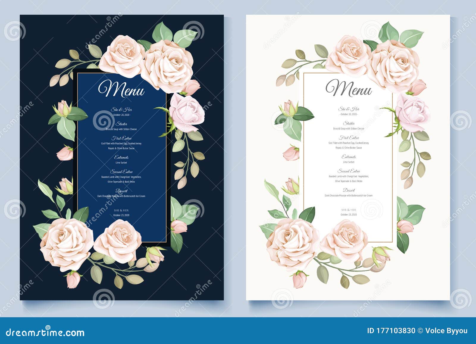 beautiful floral wedding invitation template