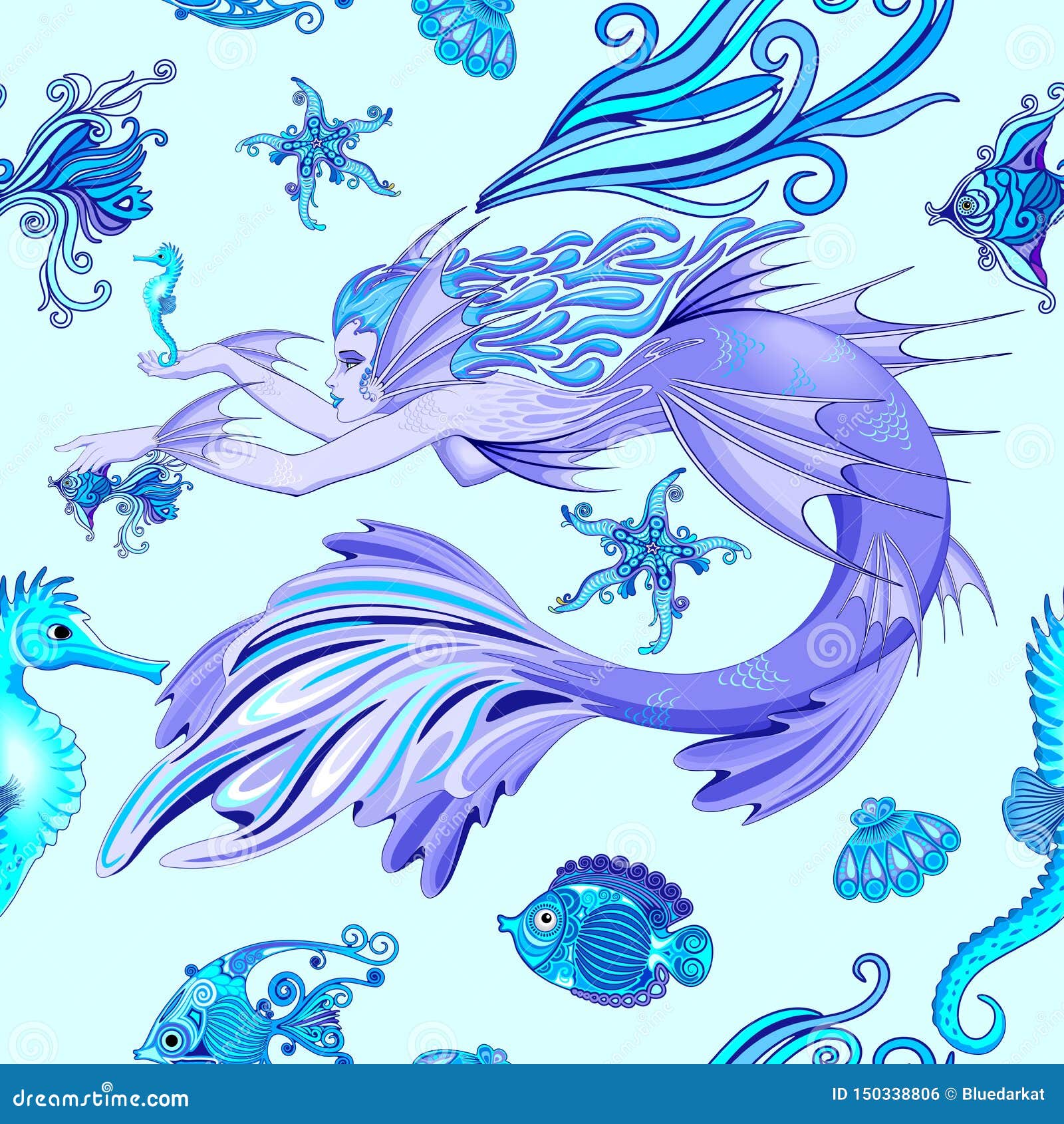 Gargoyle Ears Pink Webbed Aquatic Swamp Creature Mermaid Sea Horse Dragon Fairy 