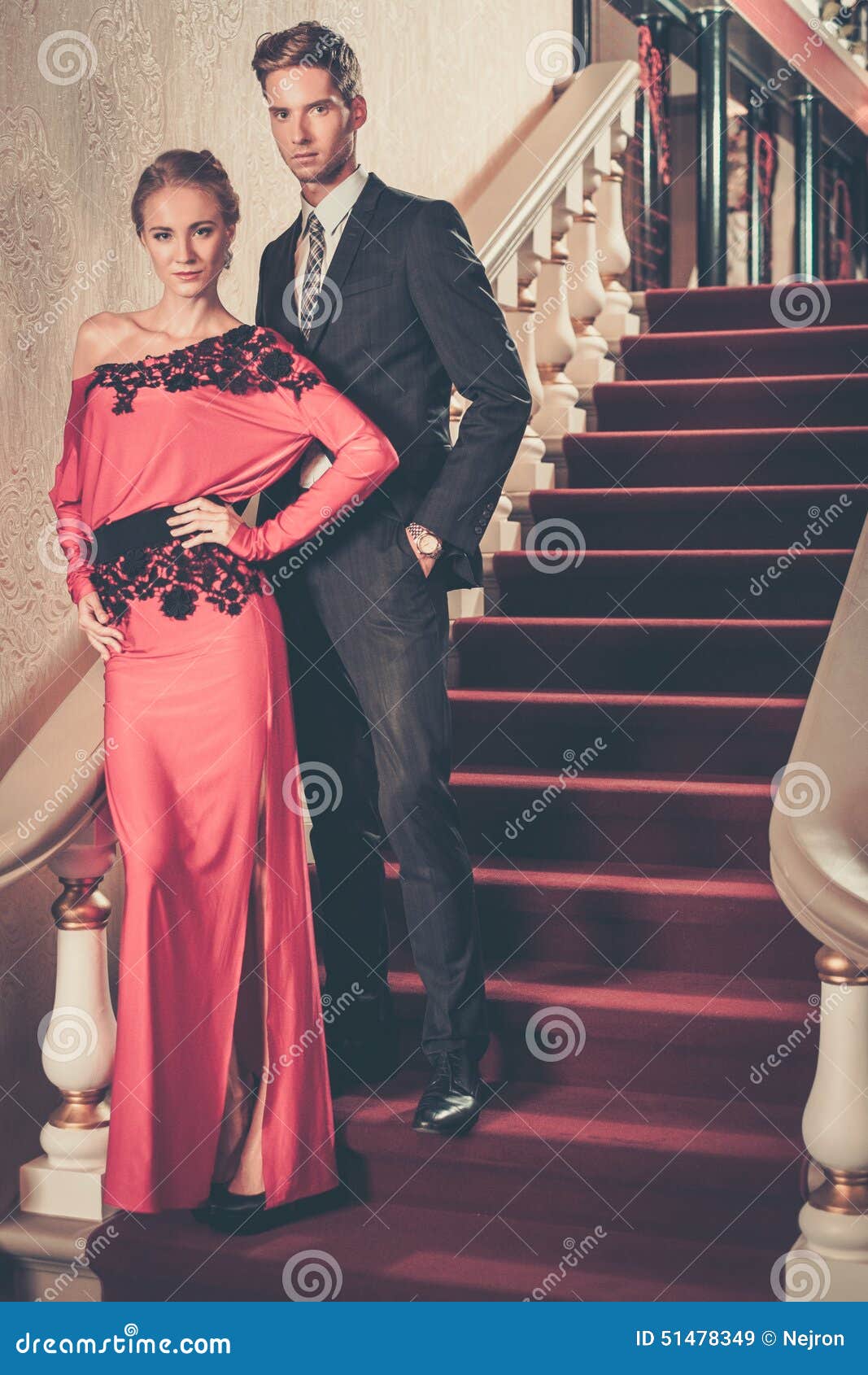 Beautiful Welldressed Young Couple Stock Image Image of lovely, club