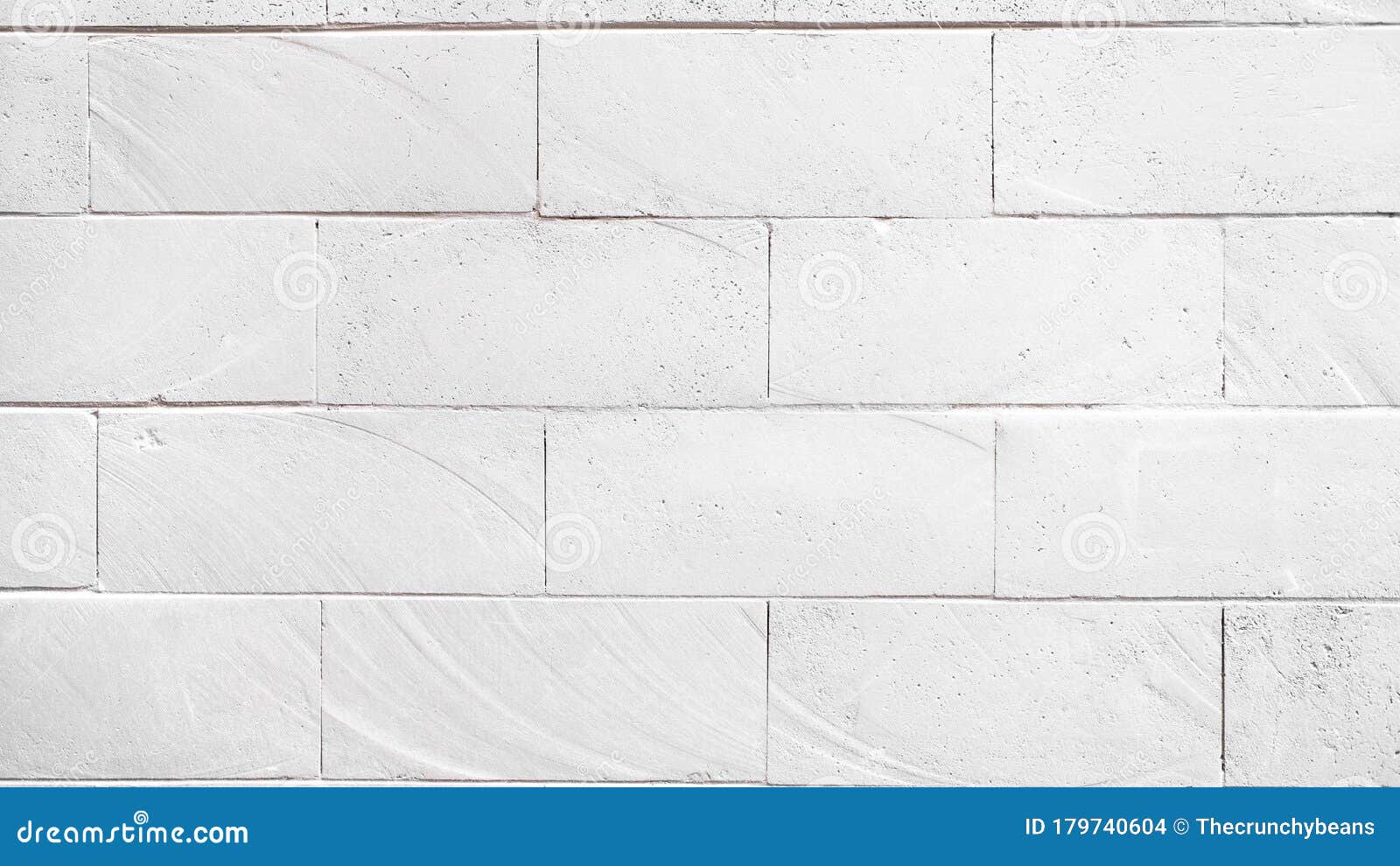 Beautiful White Concrete Brick Wall Texture Background. Close Up, Copy