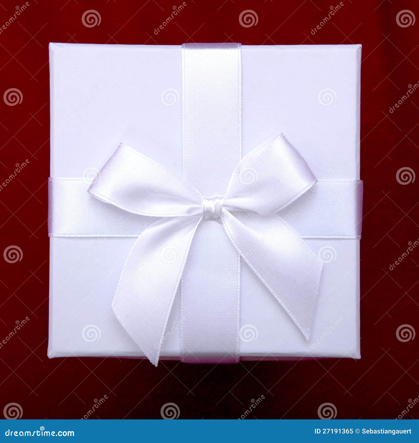 Beautiful White Gift Box with Ribbon Stock Image Image of ribbon