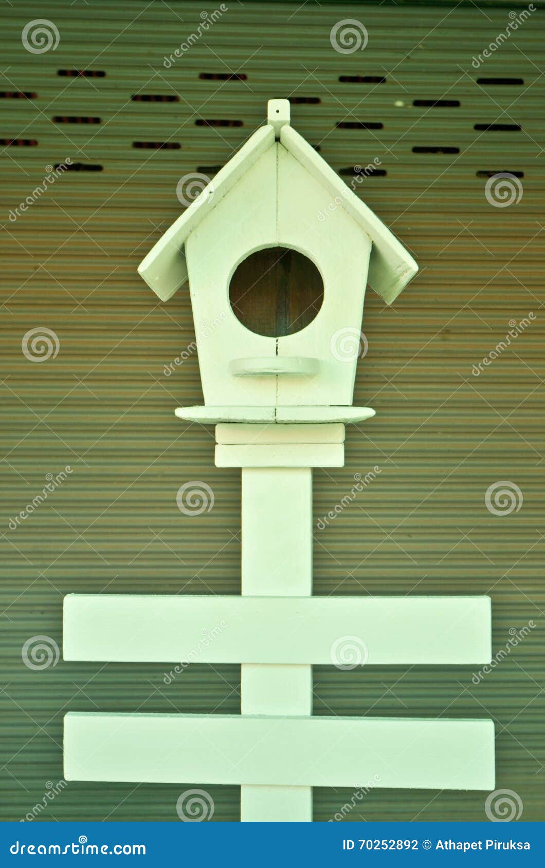 Beautiful White House for Birds Stock Photo Image of care, wood 70252892