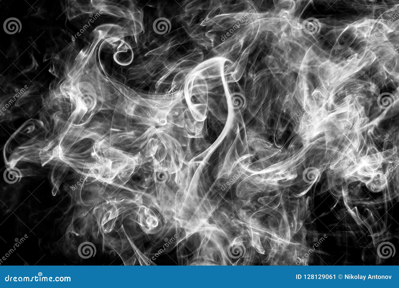 Dynamic Abstract Fog White Smoke Emanating From A Black Background