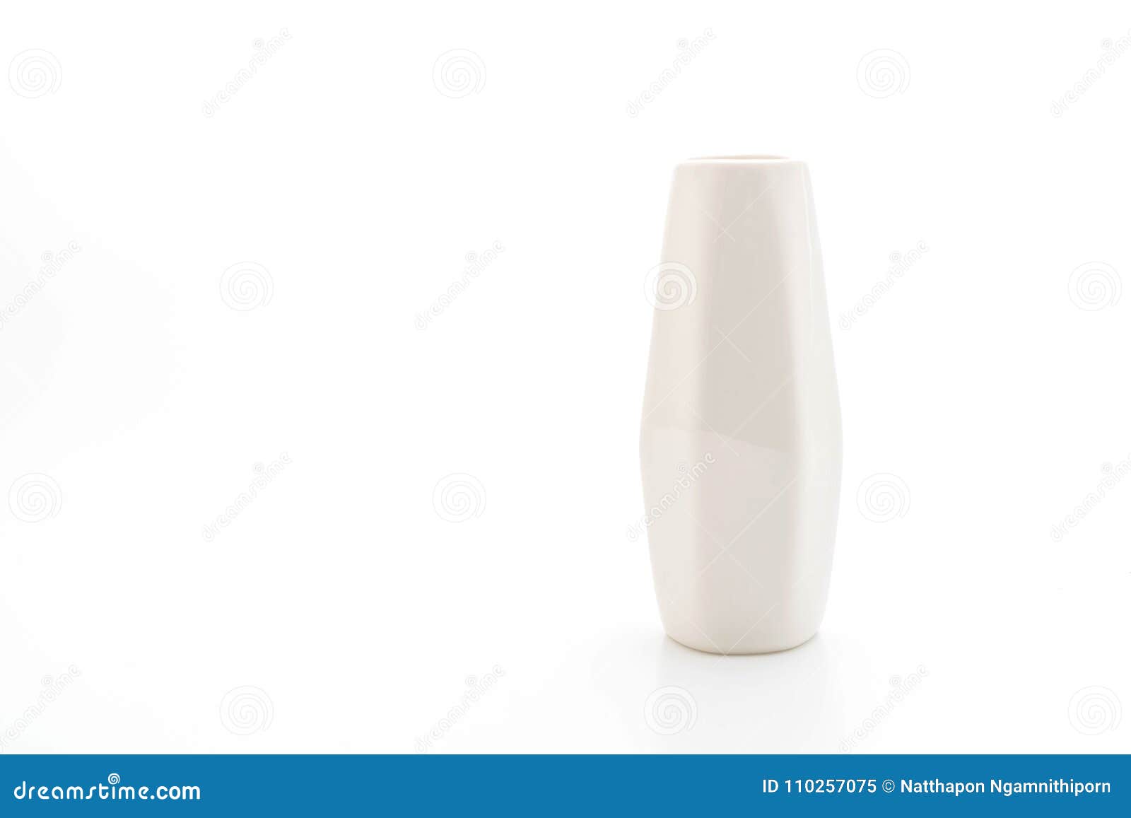 Beautiful White Vase on White Background Stock Image Image of