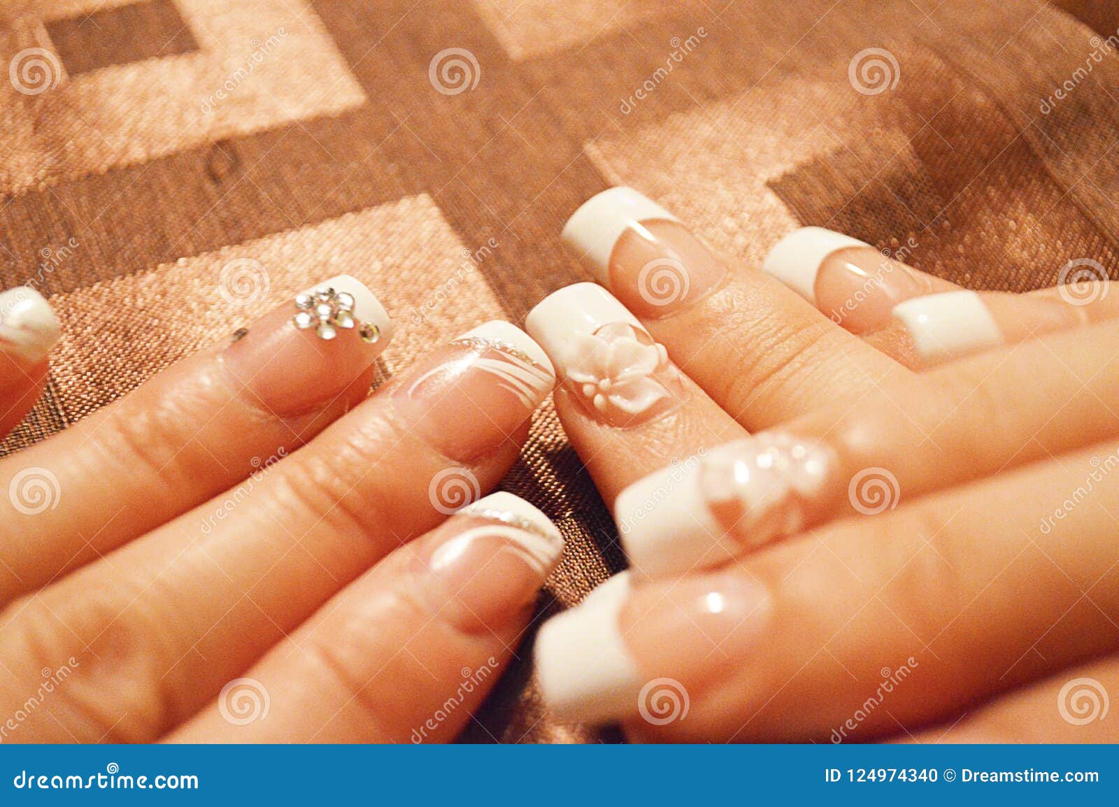 White Glittery Nail Art for Wedding - wide 7