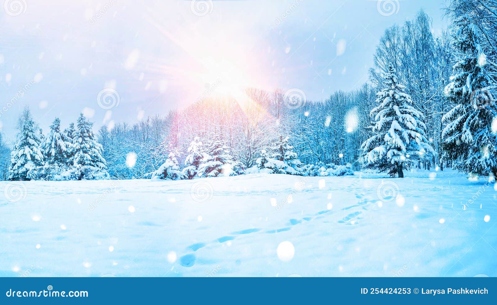 Winter farm scene with deer playing, image size:1600x985