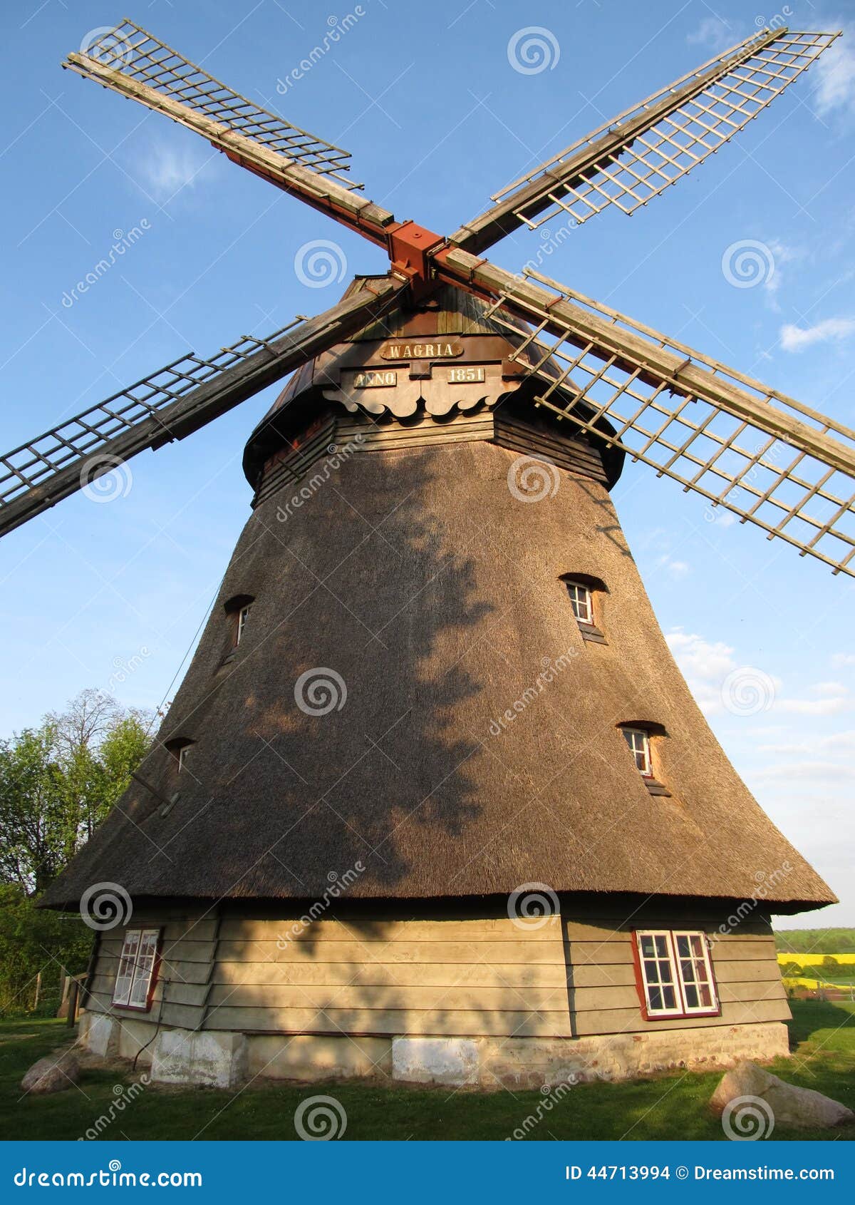 Beautiful Windmill in Northern Germany Stock Photo Image of northern