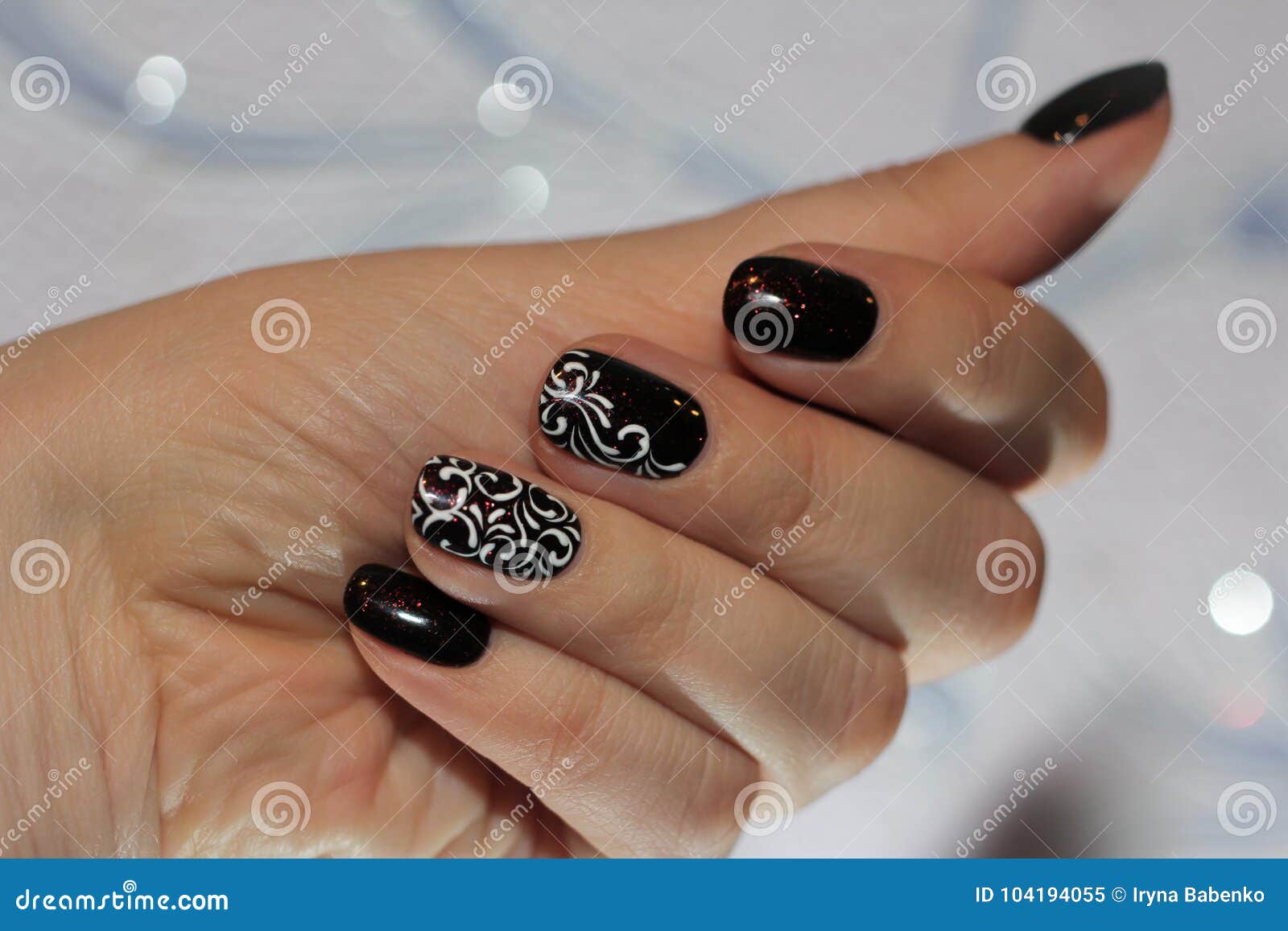 Beautiful winter manicure stock image. Image of lacquer - 104194055