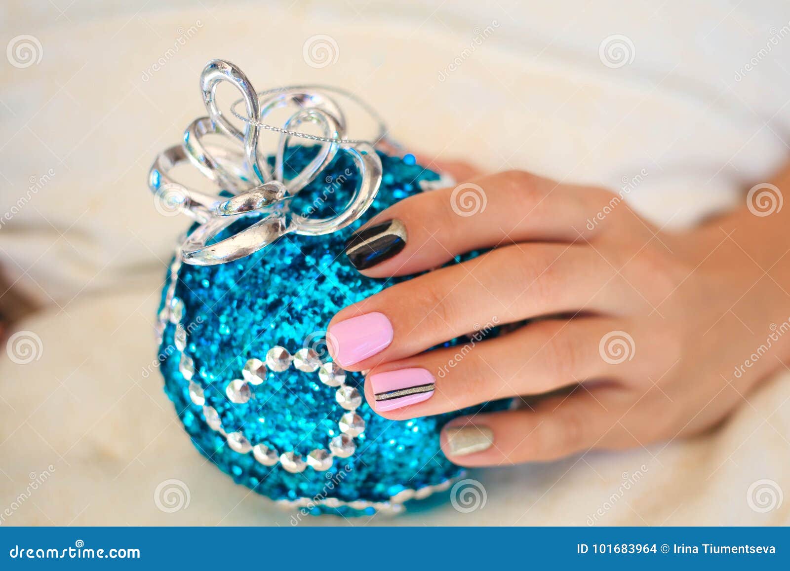 Beautiful winter manicure stock photo. Image of model - 101683964