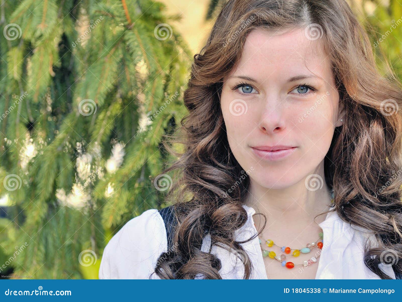 beautiful woman 20s outdoor portrait
