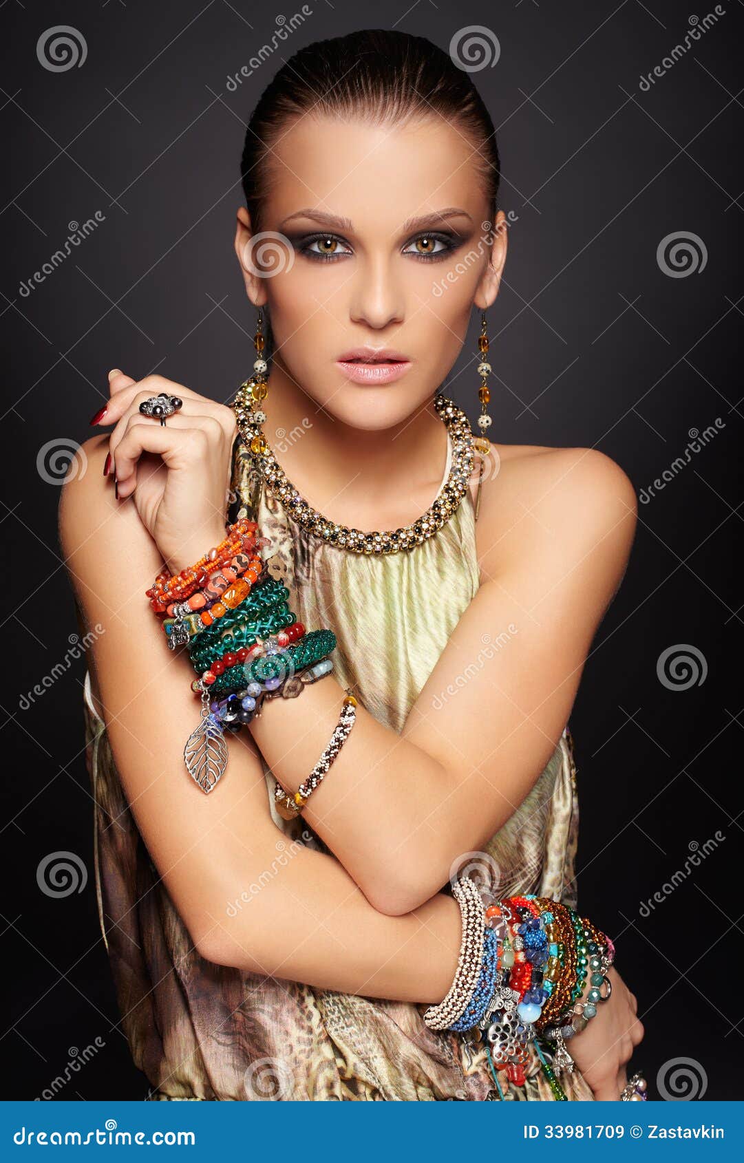 Beautiful Woman in Bracelets Stock Image - Image of fashion, glamor ...