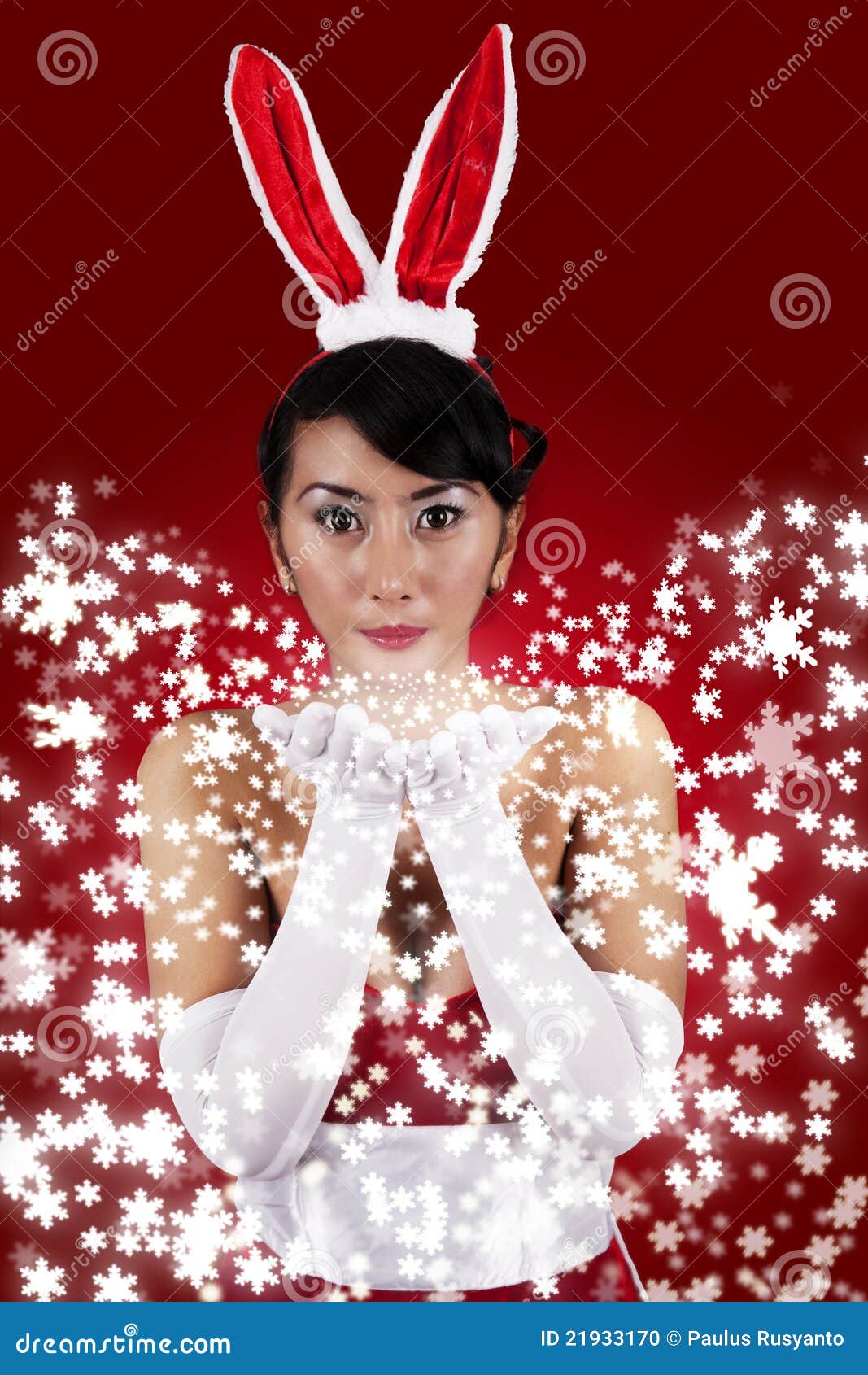 Beautiful Woman with Bunny Hat Stock Photo - Image of adult, person