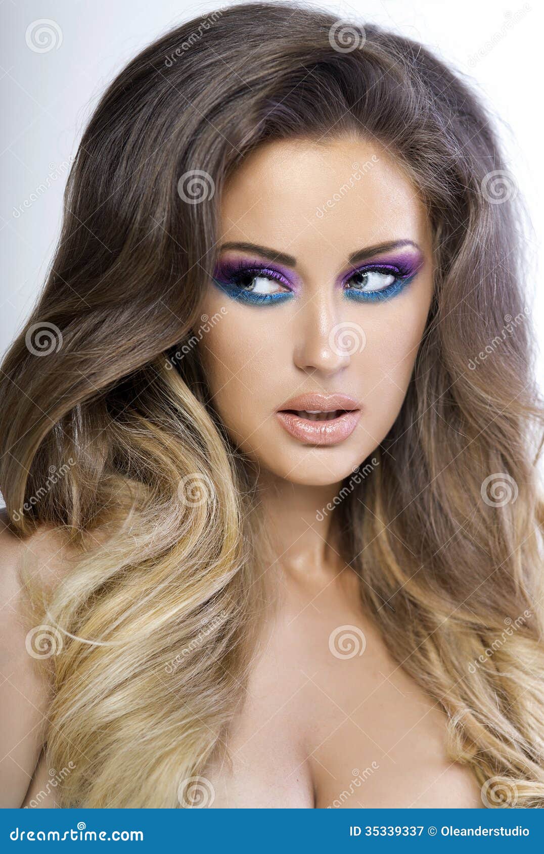 Beautiful Woman With Colorful Makeup Stock Image Image Beautiful Woman With Colorful Makeup Stock Image Image