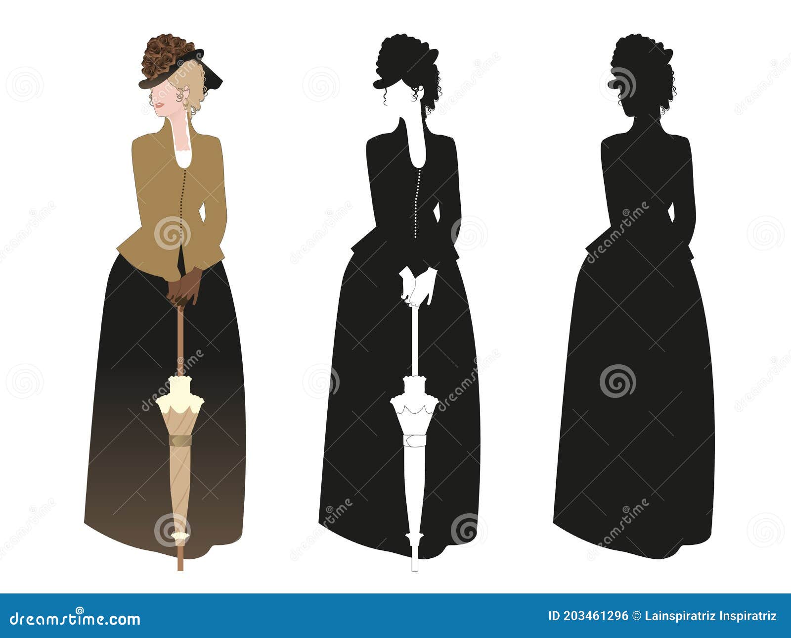 vintage lady silhouette