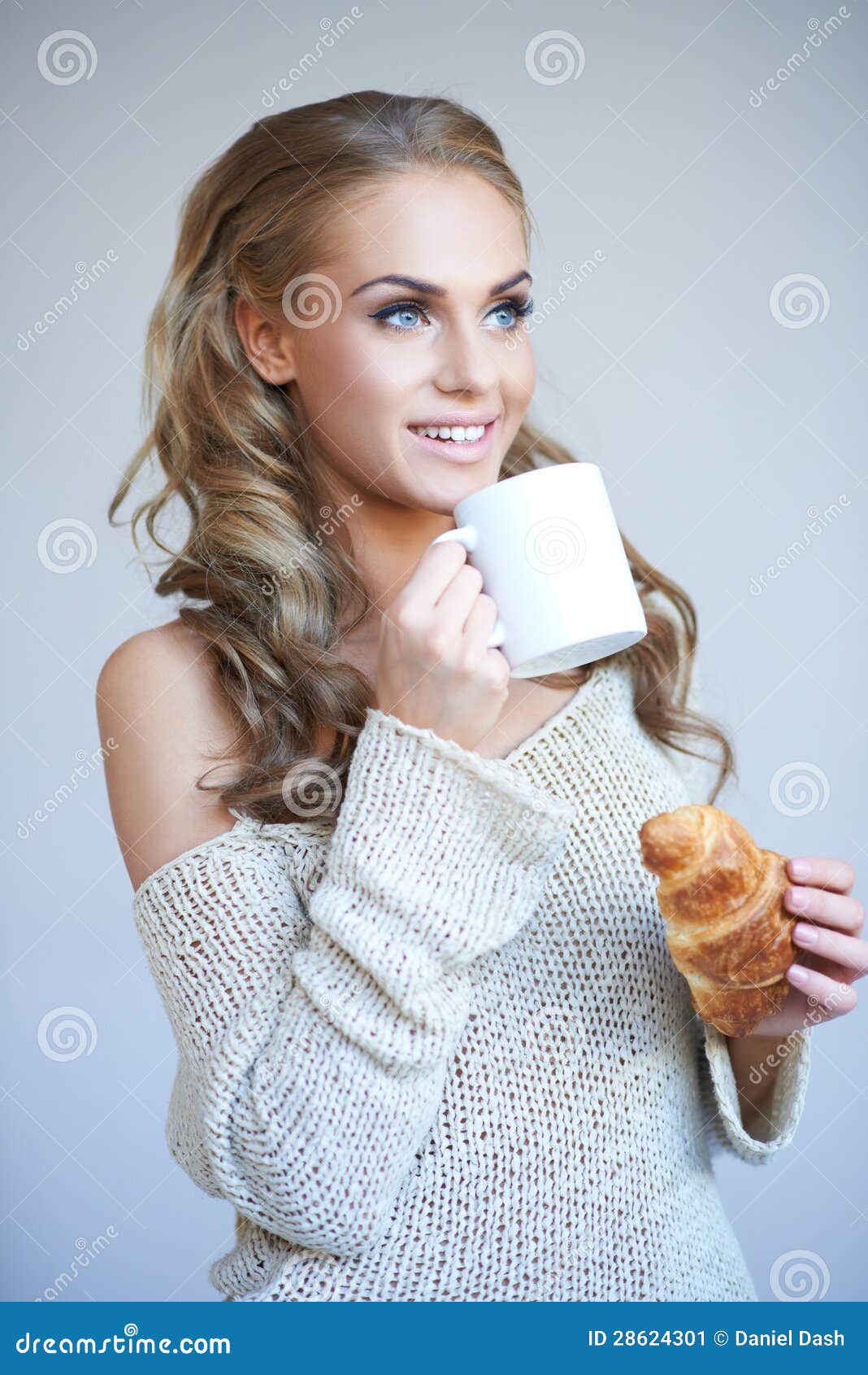 Beautiful Woman Enjoying a Coffee Break Stock Image Image of break, youthful 28624301
