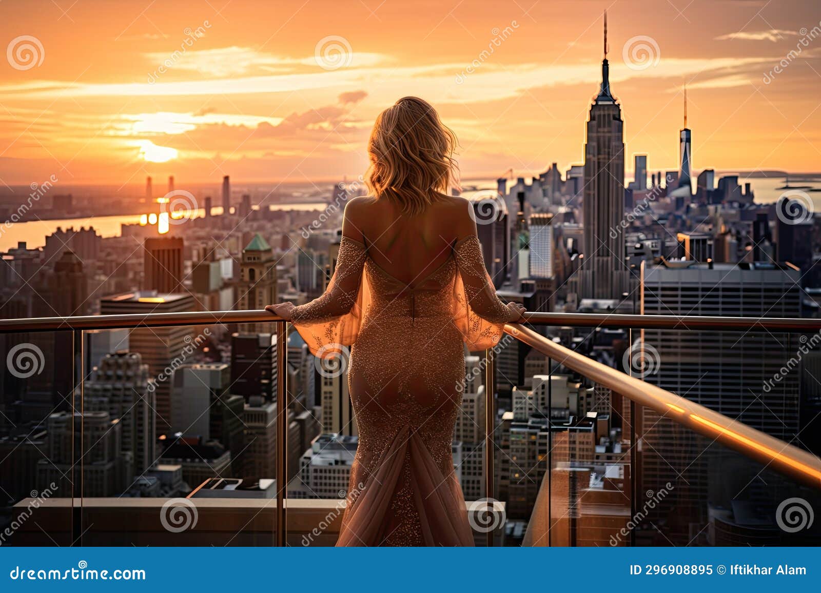 Luxurious Woman Big Chest On Balcony Stock Photo 757741222