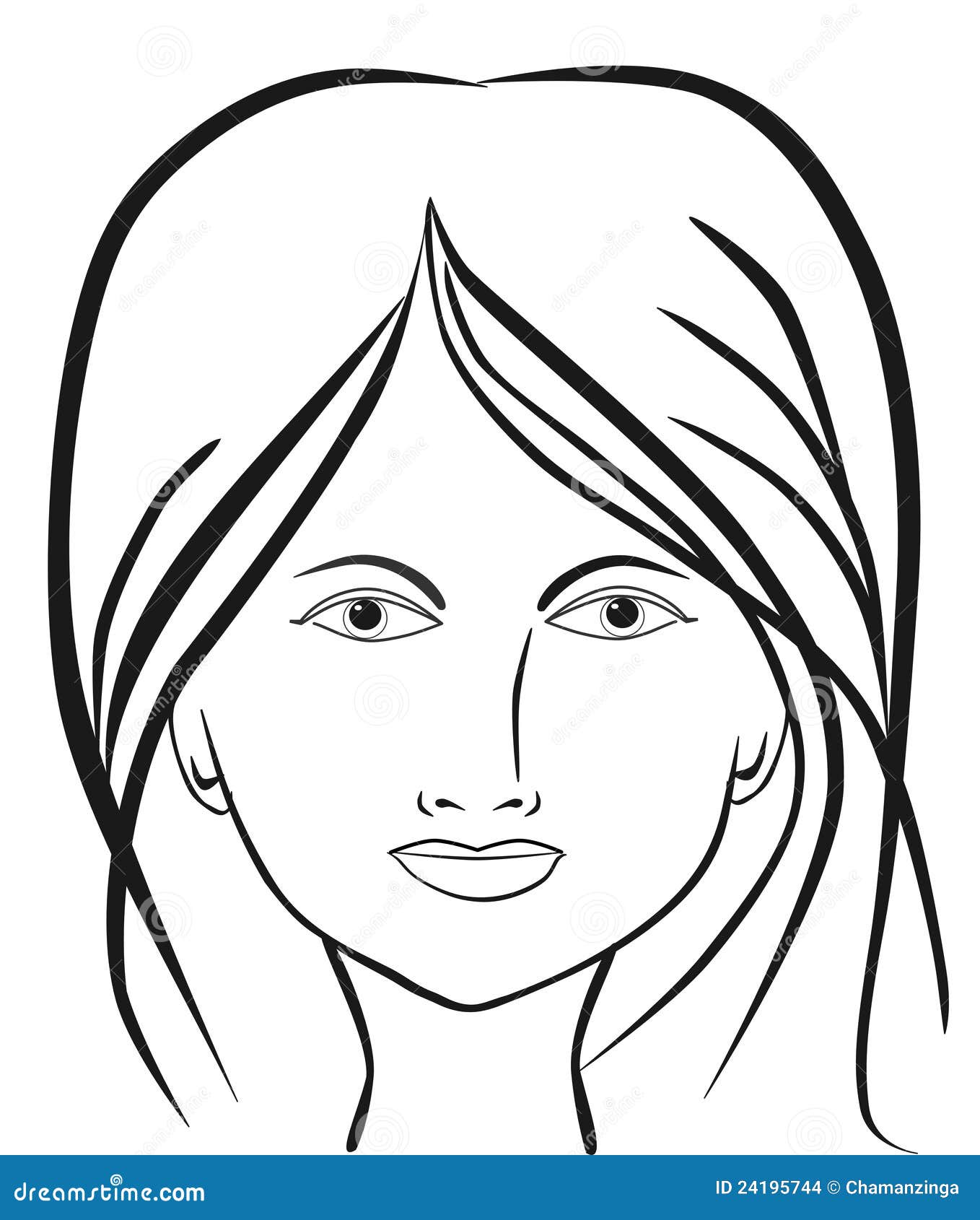 Beautiful Woman Face Stock Illustration Illustration Of Decoration 24195744