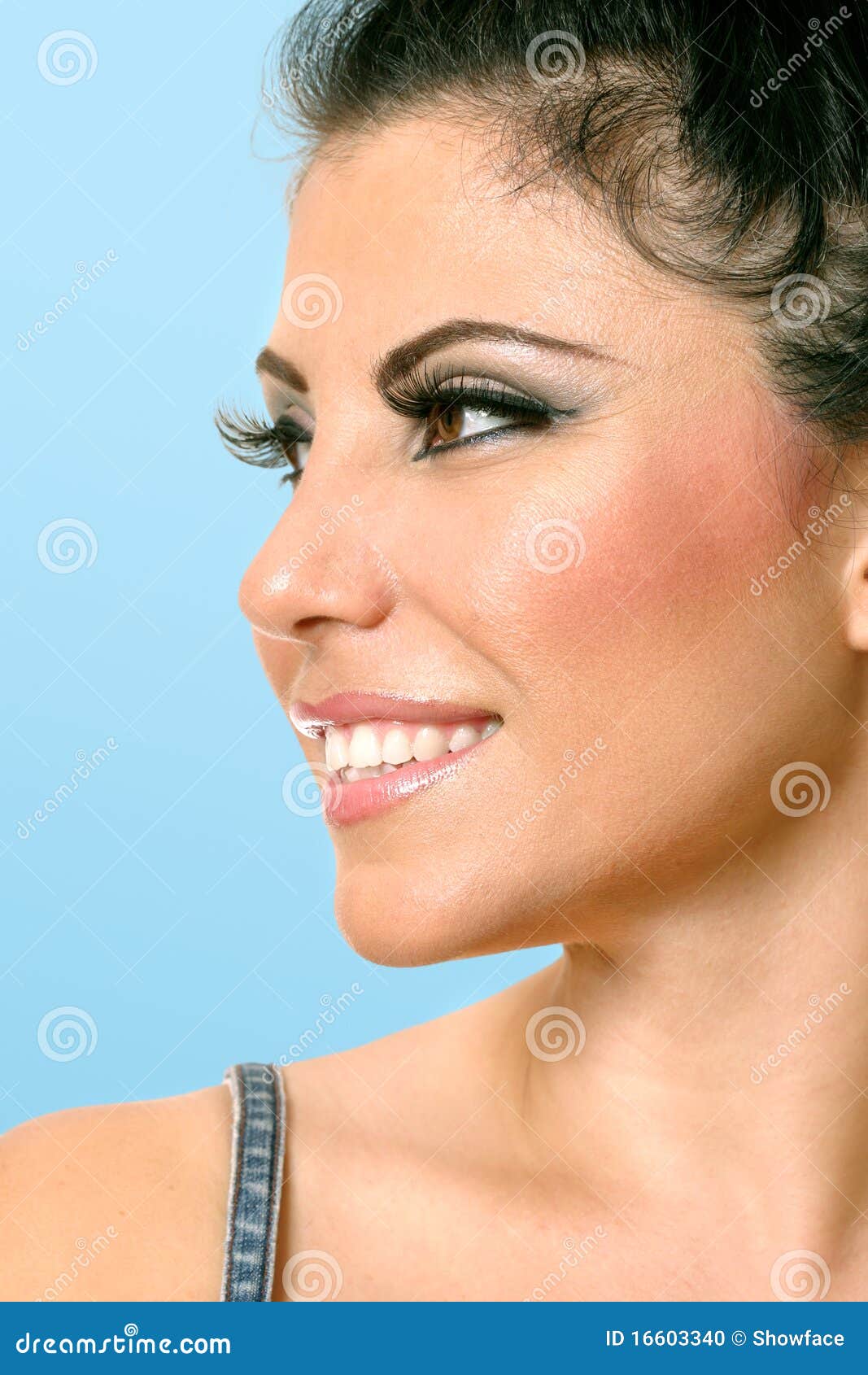 Beautiful Woman Face Looking Sideways Stock Photo Image 16603340