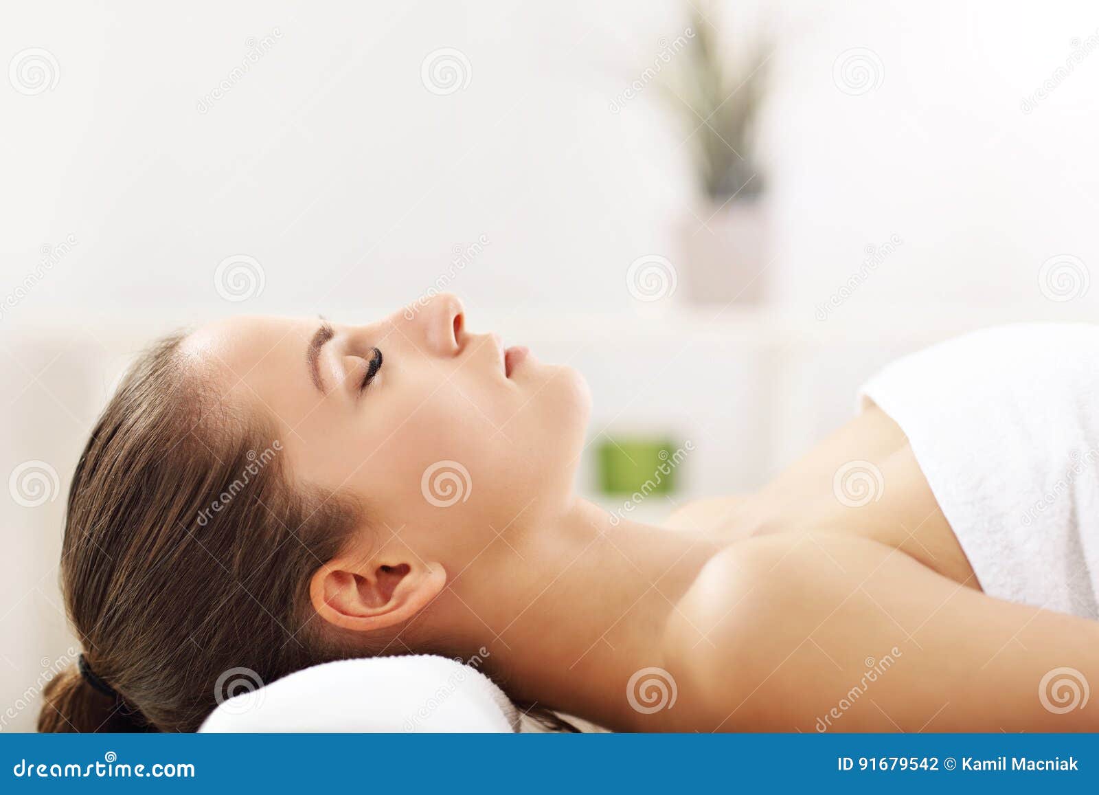 Beautiful Woman Getting Massage In Spa Stock Photo Image Of Back