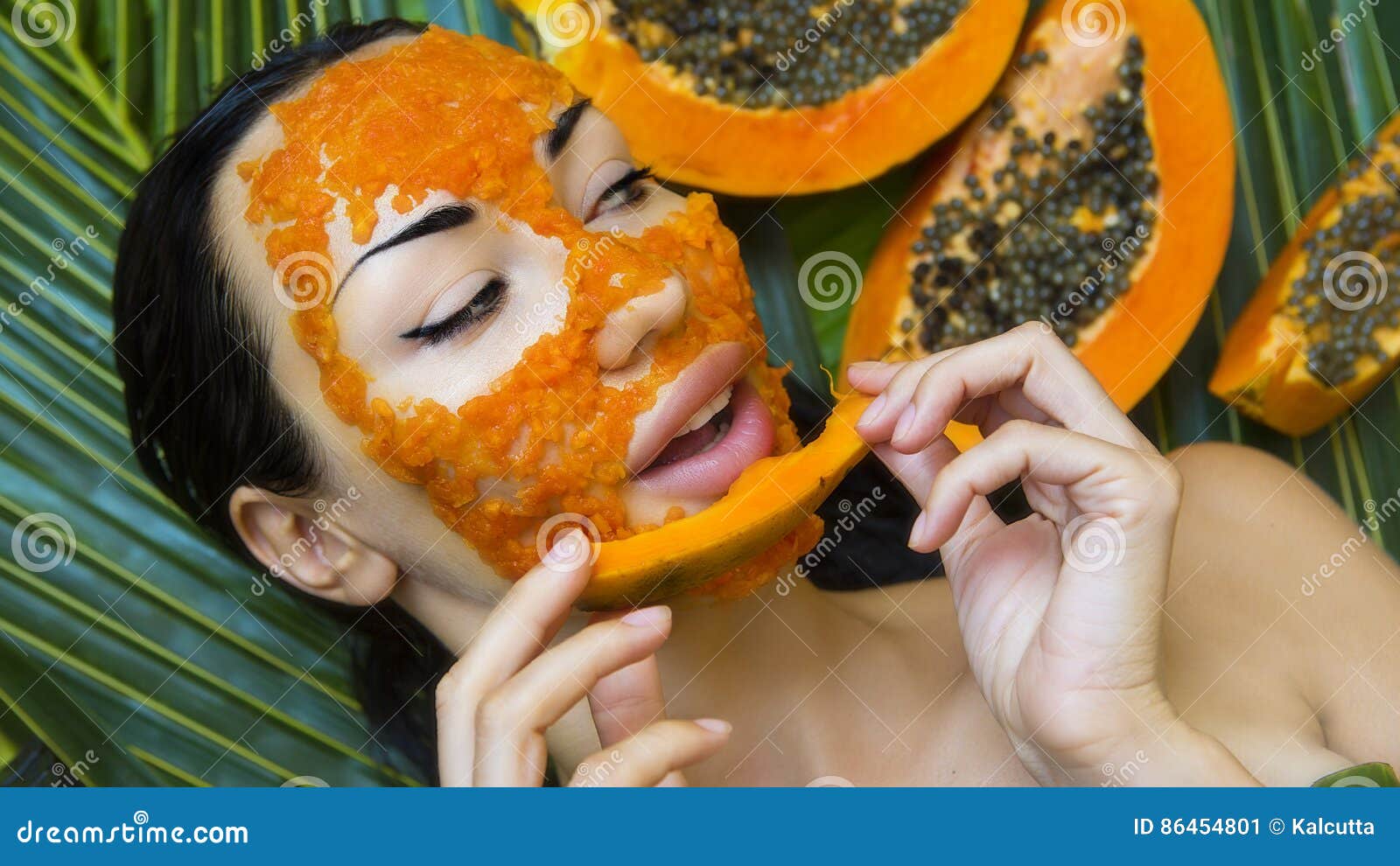 203 Papaya Facial Mask Stock Photos
