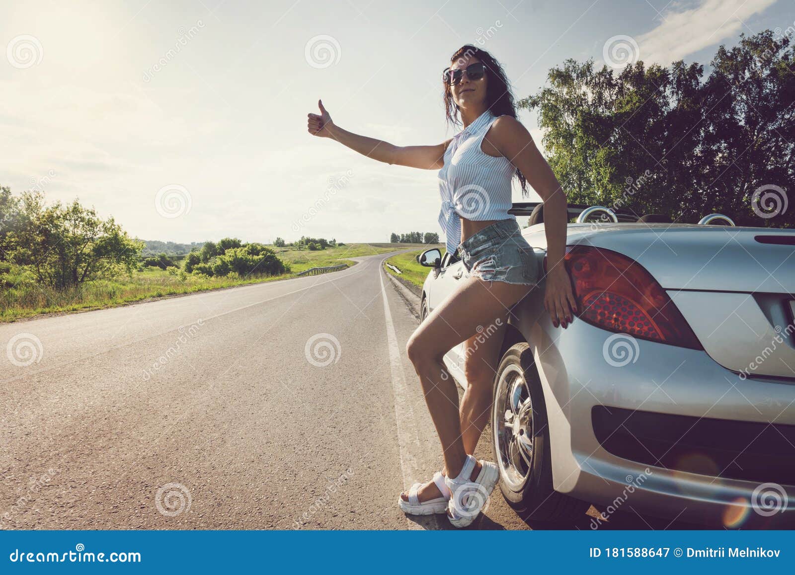 hot teen hitchhiker falls