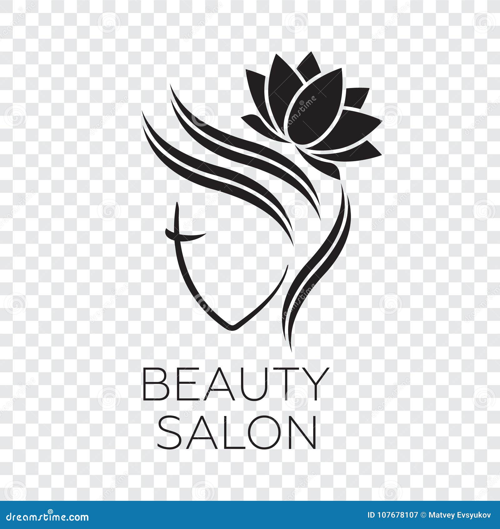 Beautiful Woman Logo Template For Hair Salon Logo Stock Illustration Illustration Of Beautiful Cosmetic 107678107