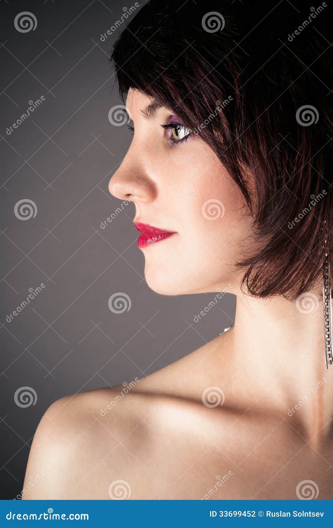 Beautiful Woman In Profile Stock Photography - Image: 33699452