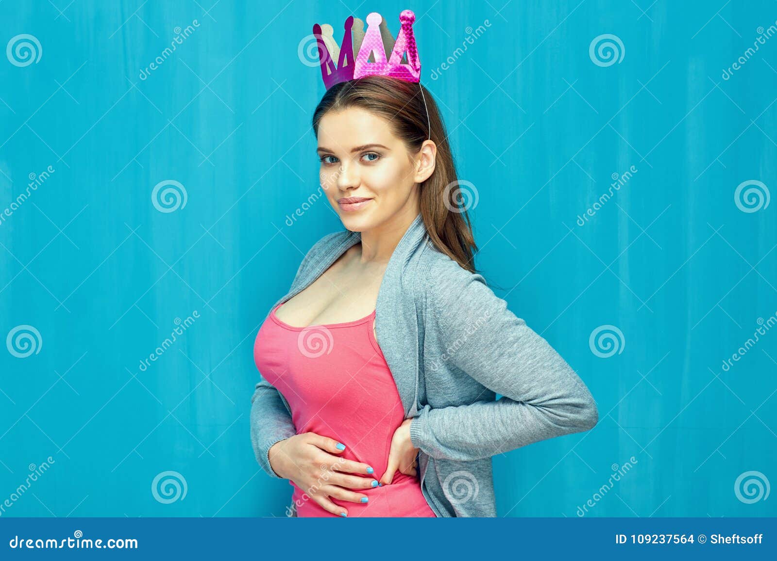 1600px x 1157px - Beautiful Woman is Proud Her Big Breast. Stock Photo - Image of breast,  crown: 109237564