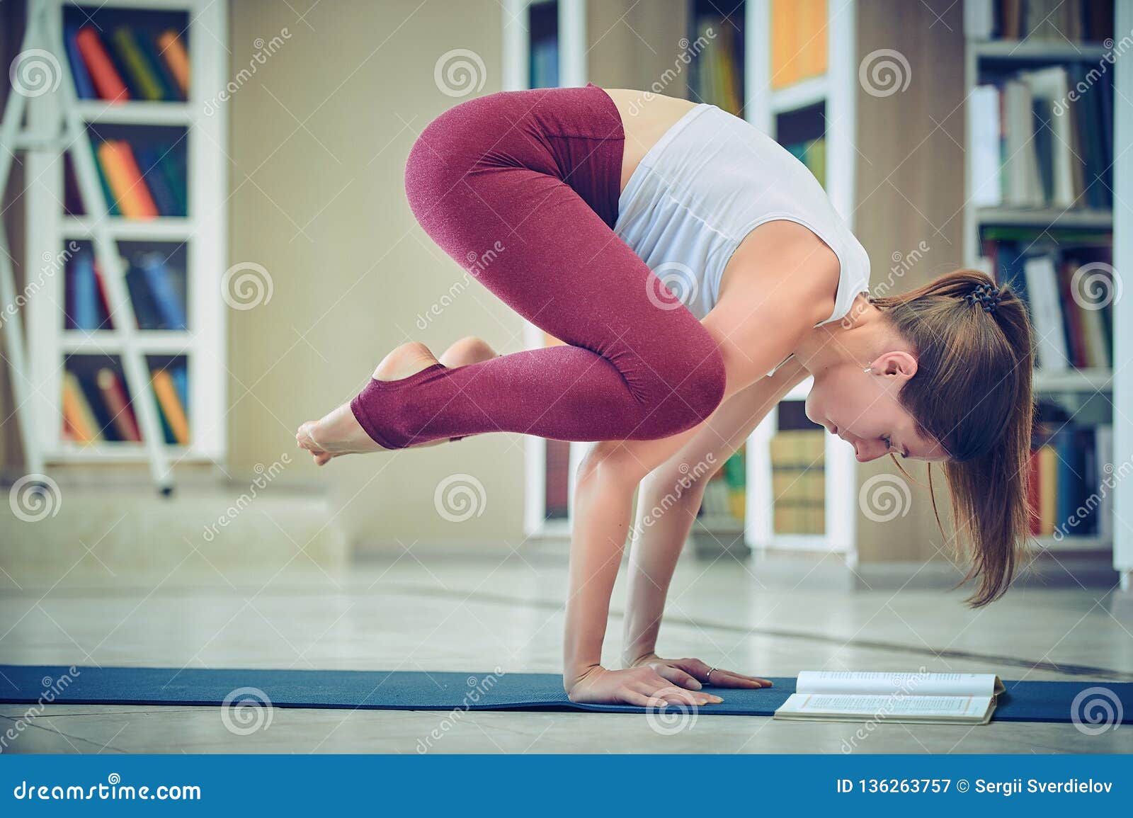 Set of yoga postures Royalty Free Vector Image