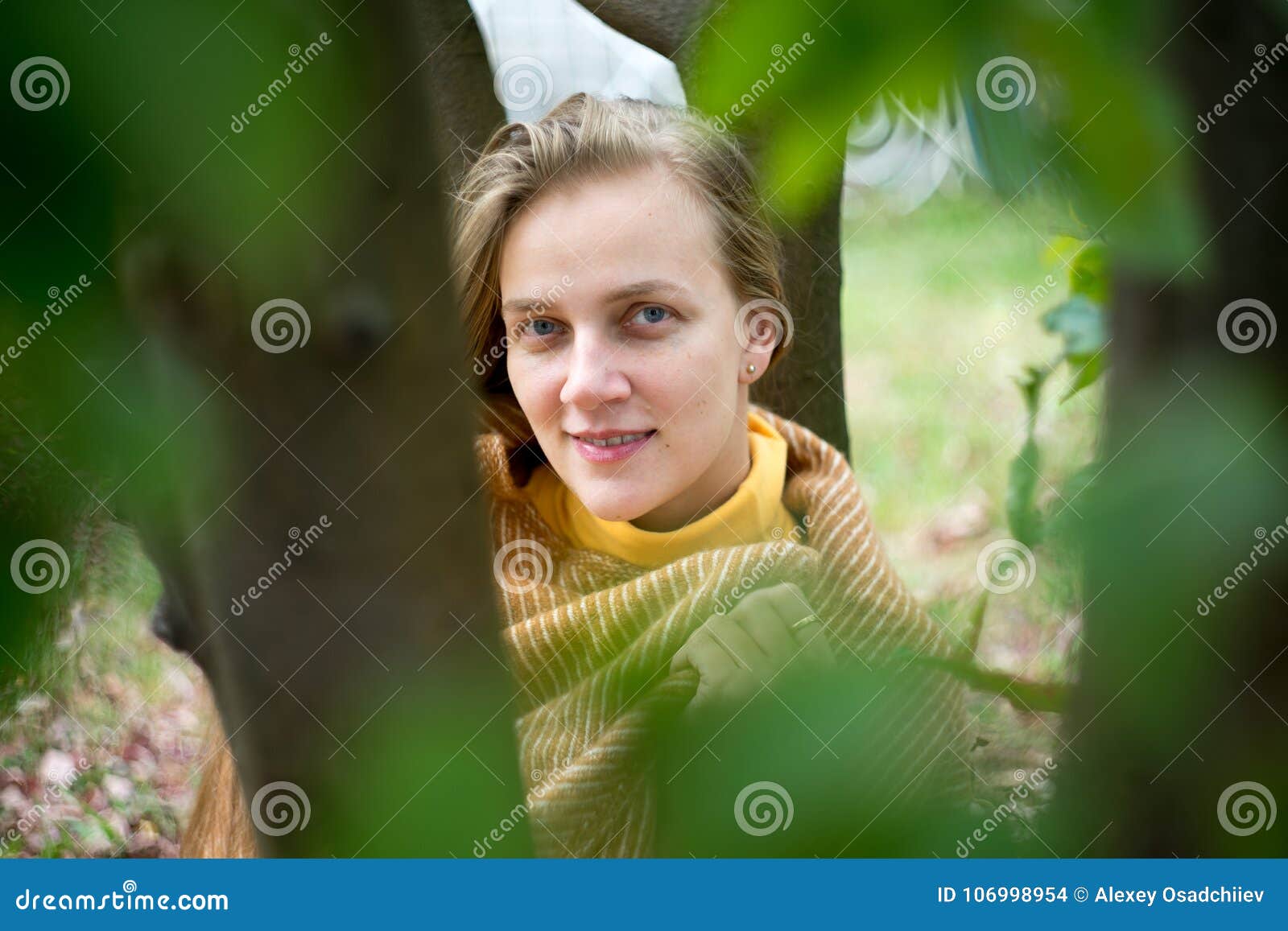 Girl is Wrapped in a Blanket Stock Photo - Image of autumn, background ...