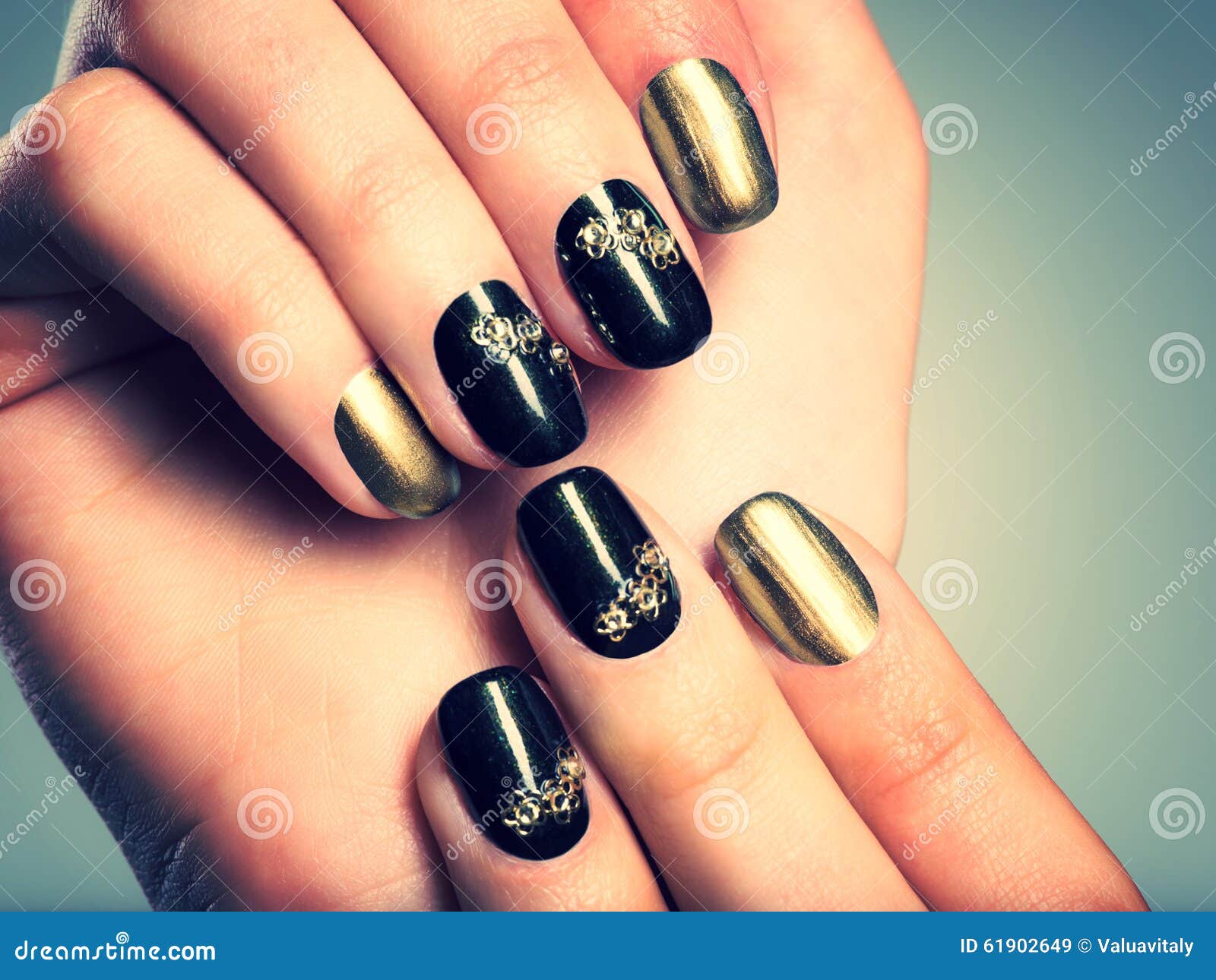 Beautiful Woman S Nails with Creative Manicure Stock Image - Image of ...