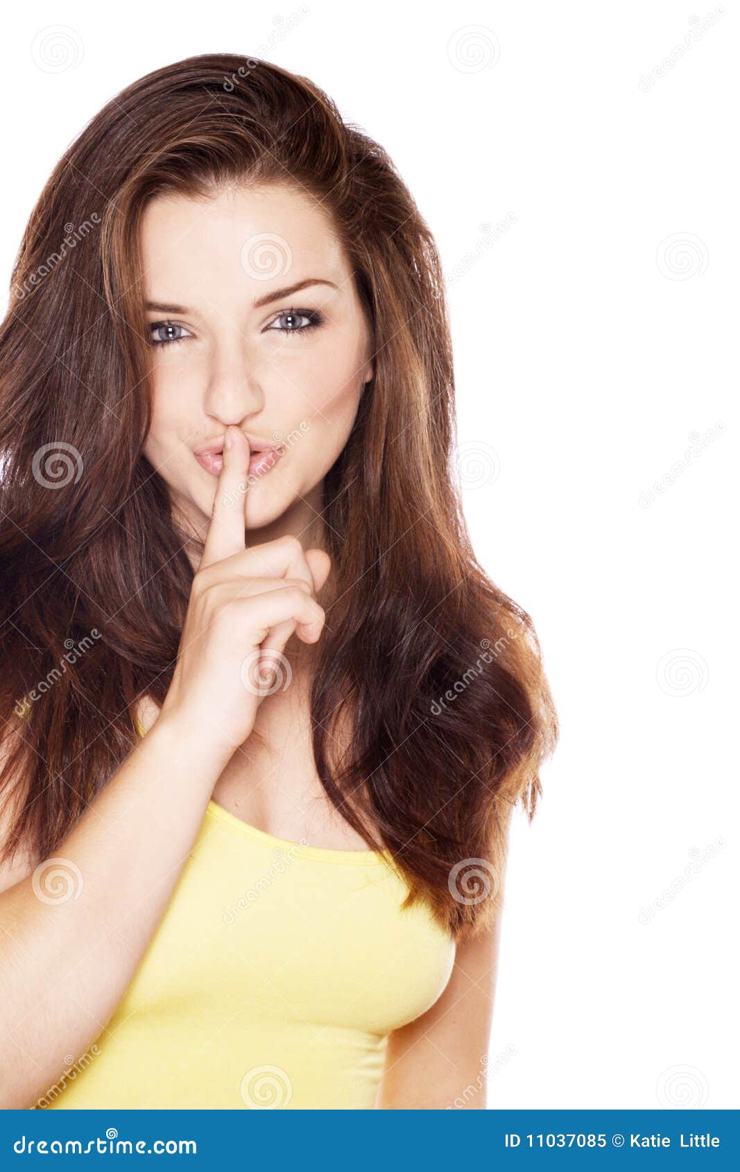 Beautiful Woman Saying Shh Royalty Free Stock Photo 