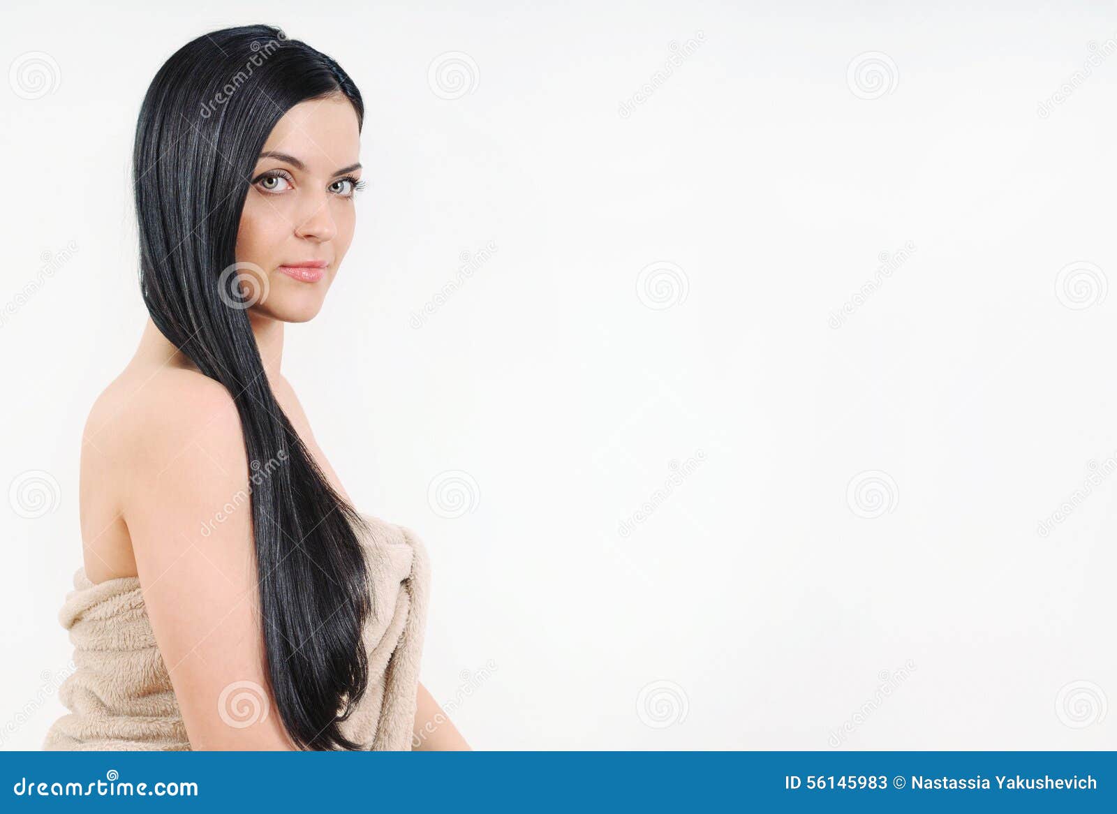 Beautiful Woman with Strong Healthy Bright Hair, Spa Beauty Concept Stock  Image - Image of closeup, bright: 56145983