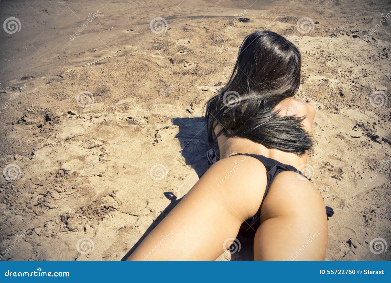 Beach Girls Sunbathing Topless - Beautiful Woman Sunbathing Topless on a Beach Stock Photo - Image of body,  skin: 55722760