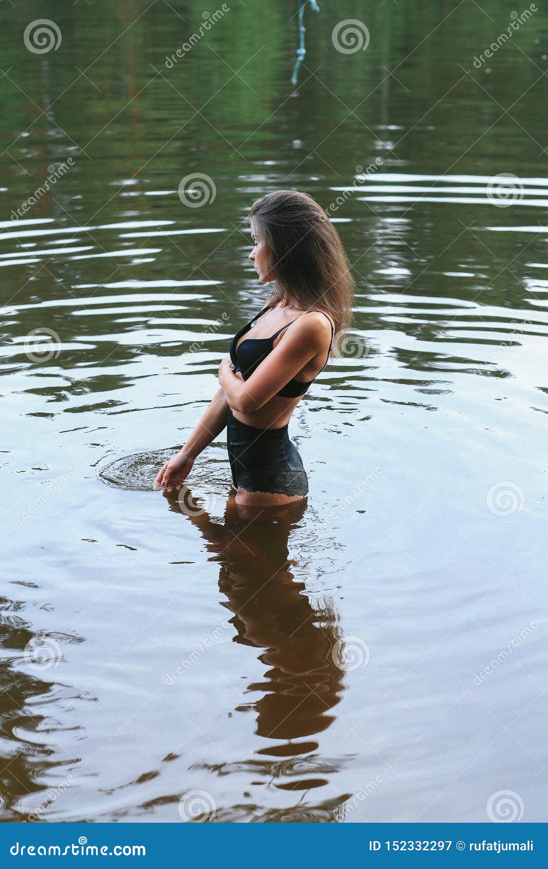 Nude in lake