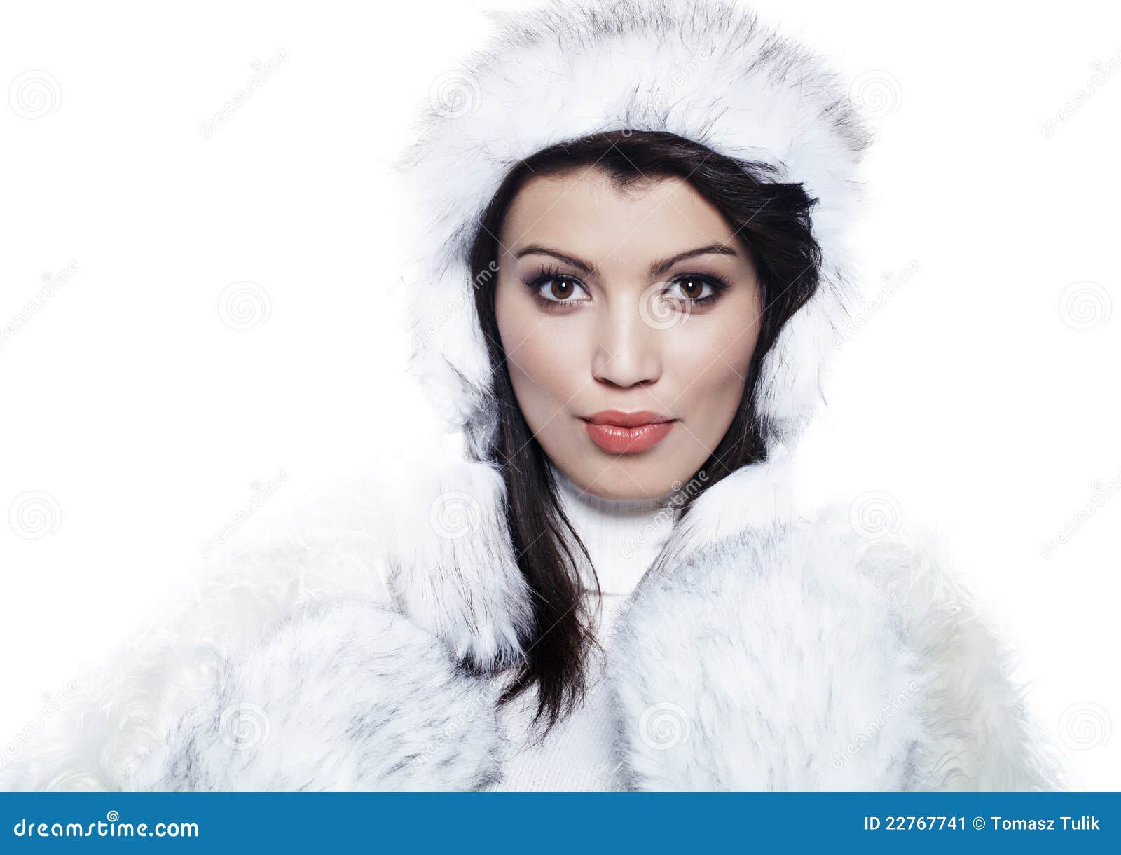 Beautiful Woman in Warm Clothing Stock Image - Image of model, female ...