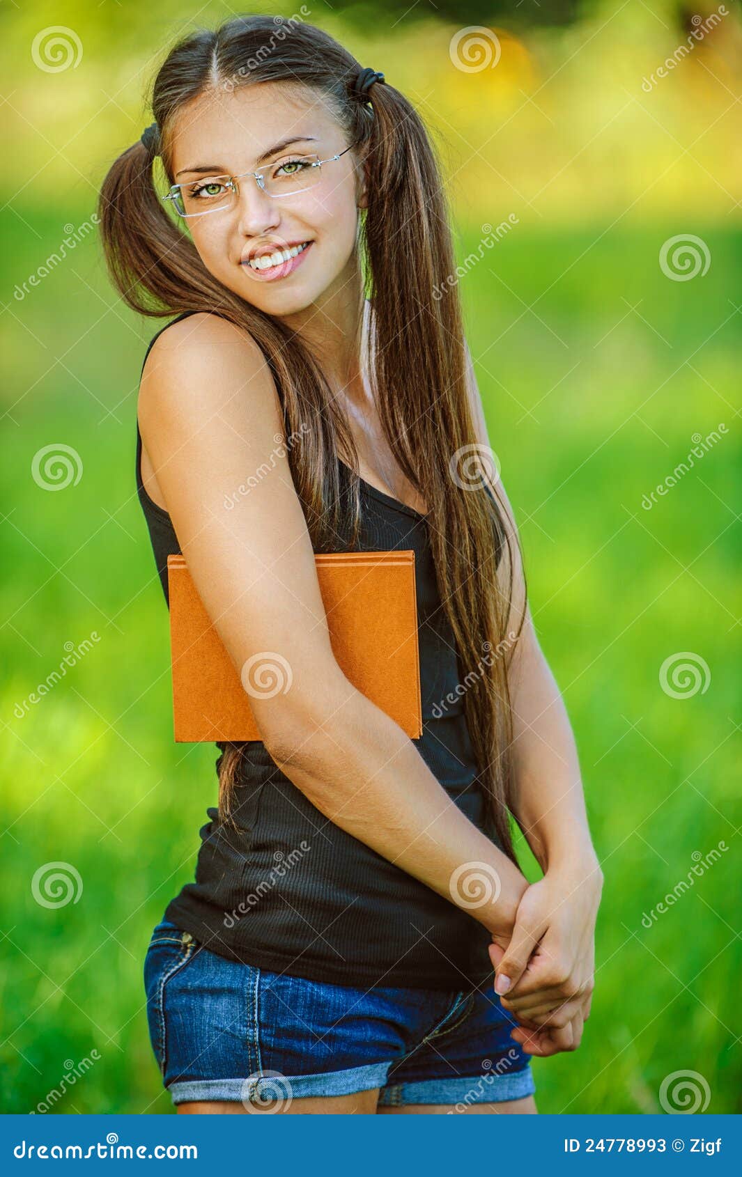 Beautiful Woman Wearing Glasses Stock Image Image Of