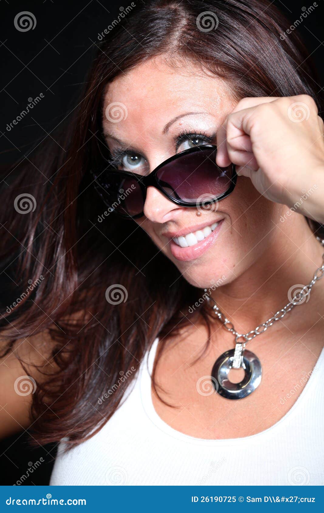 Beautiful Woman Wearing Sunglasses Royalty Free Stock