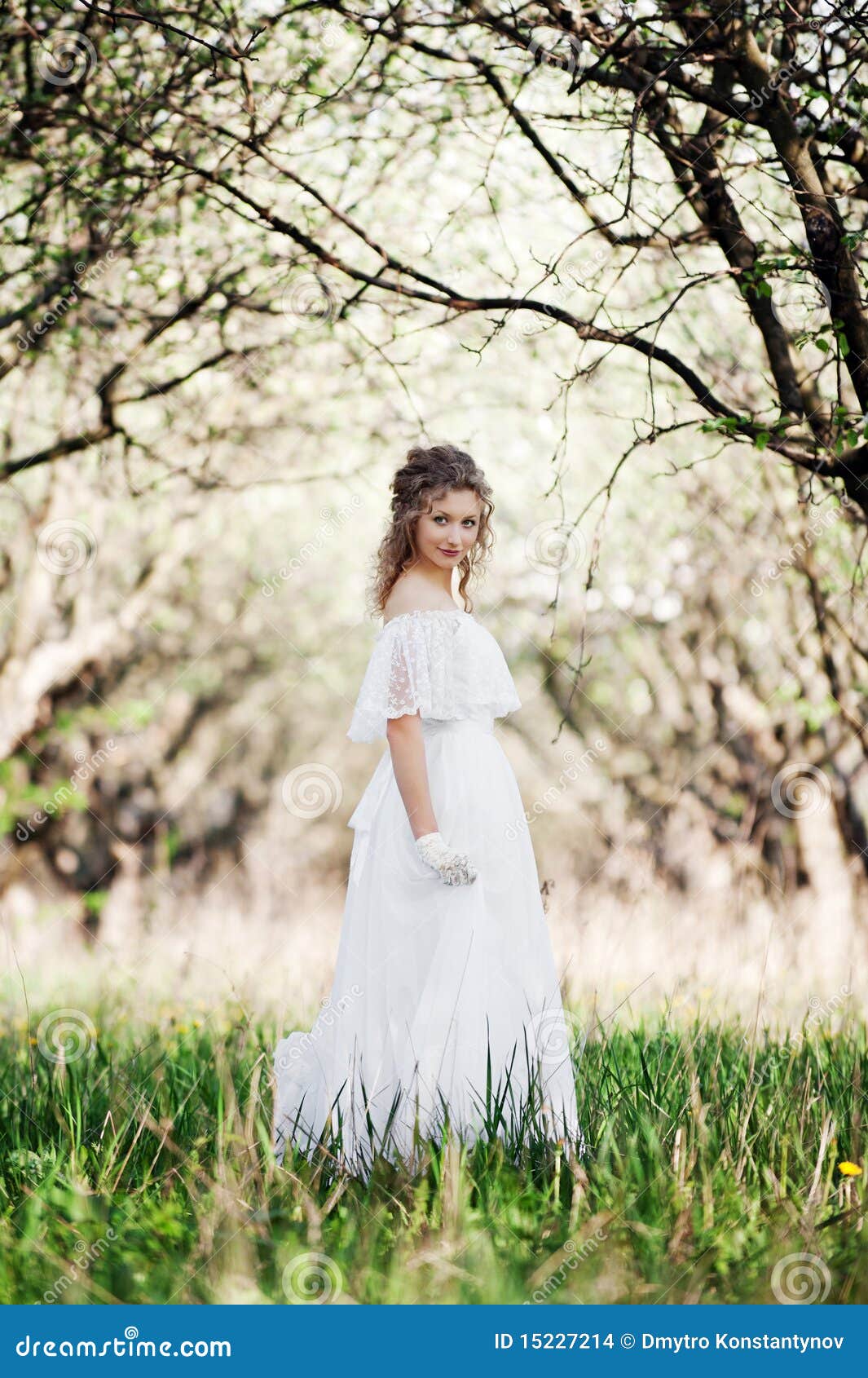 beautiful girl white dress