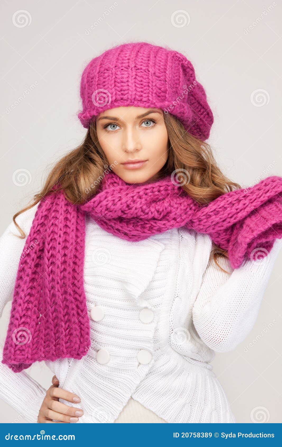 Beautiful Woman in Winter Hat Stock Image - Image of human, girl: 20758389