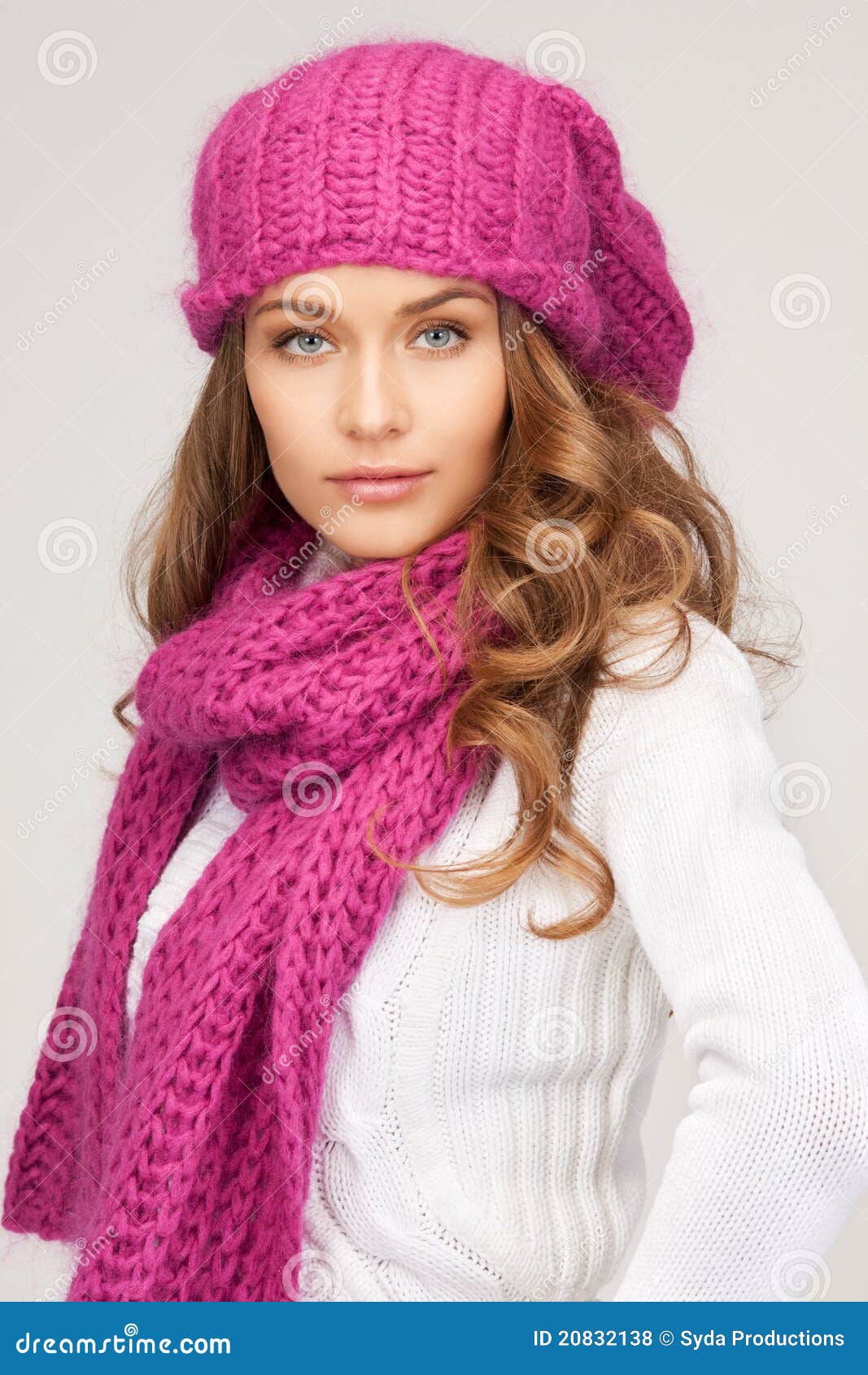 Beautiful Woman in Winter Hat Stock Photo - Image of comforter ...