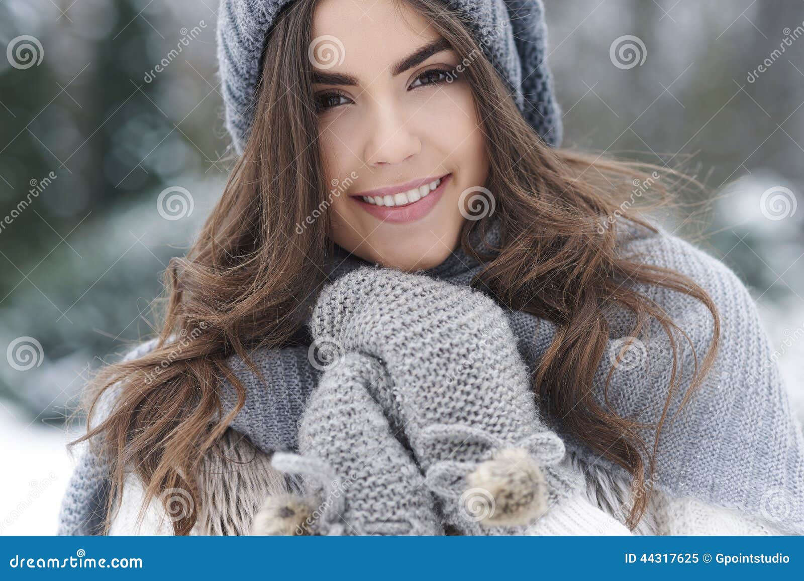 Beautiful Woman in Winter Time Stock Image - Image of beautiful ...