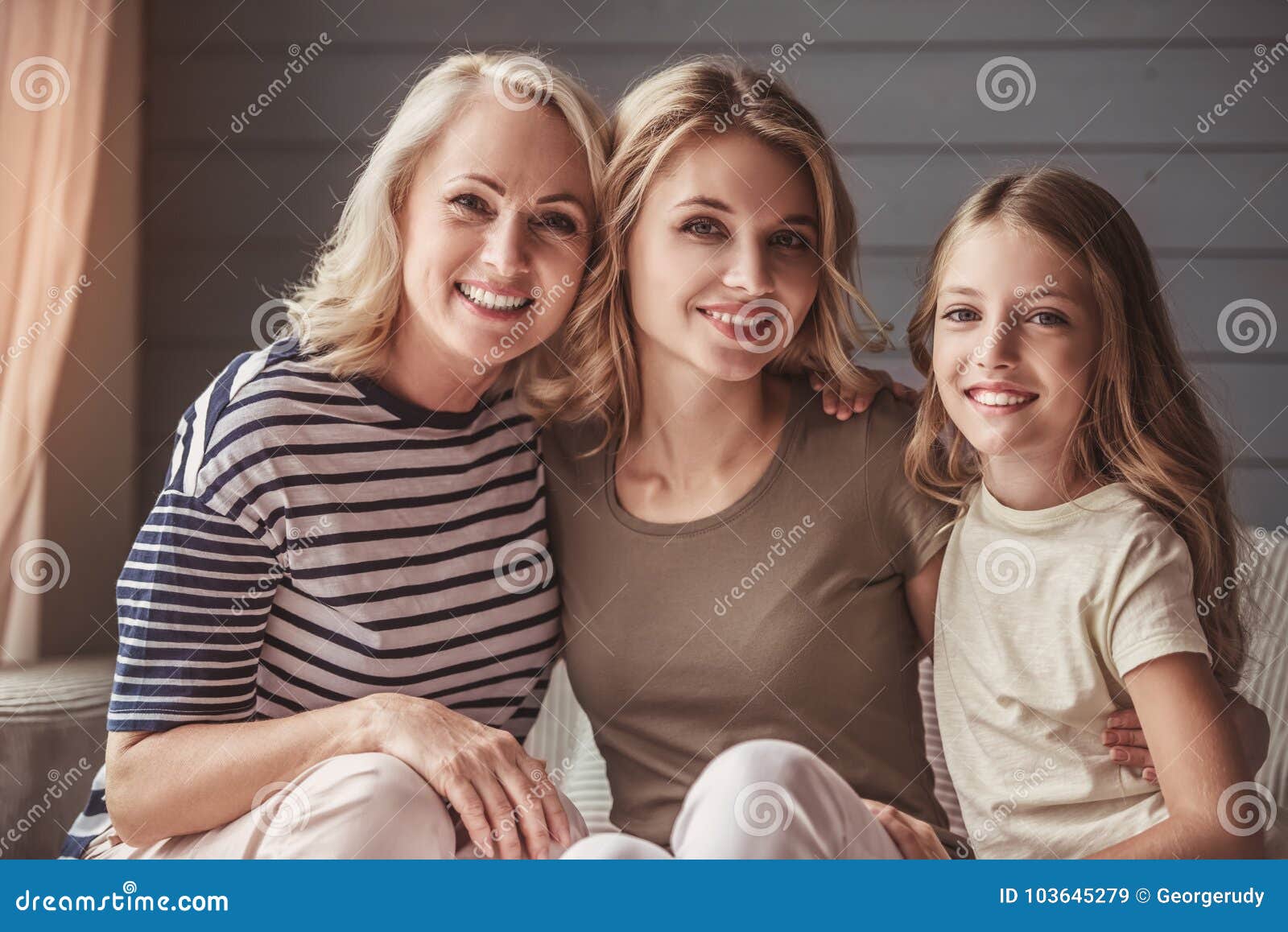 Granny Mom And Daughter Stock Image Image Of Mature 1036452