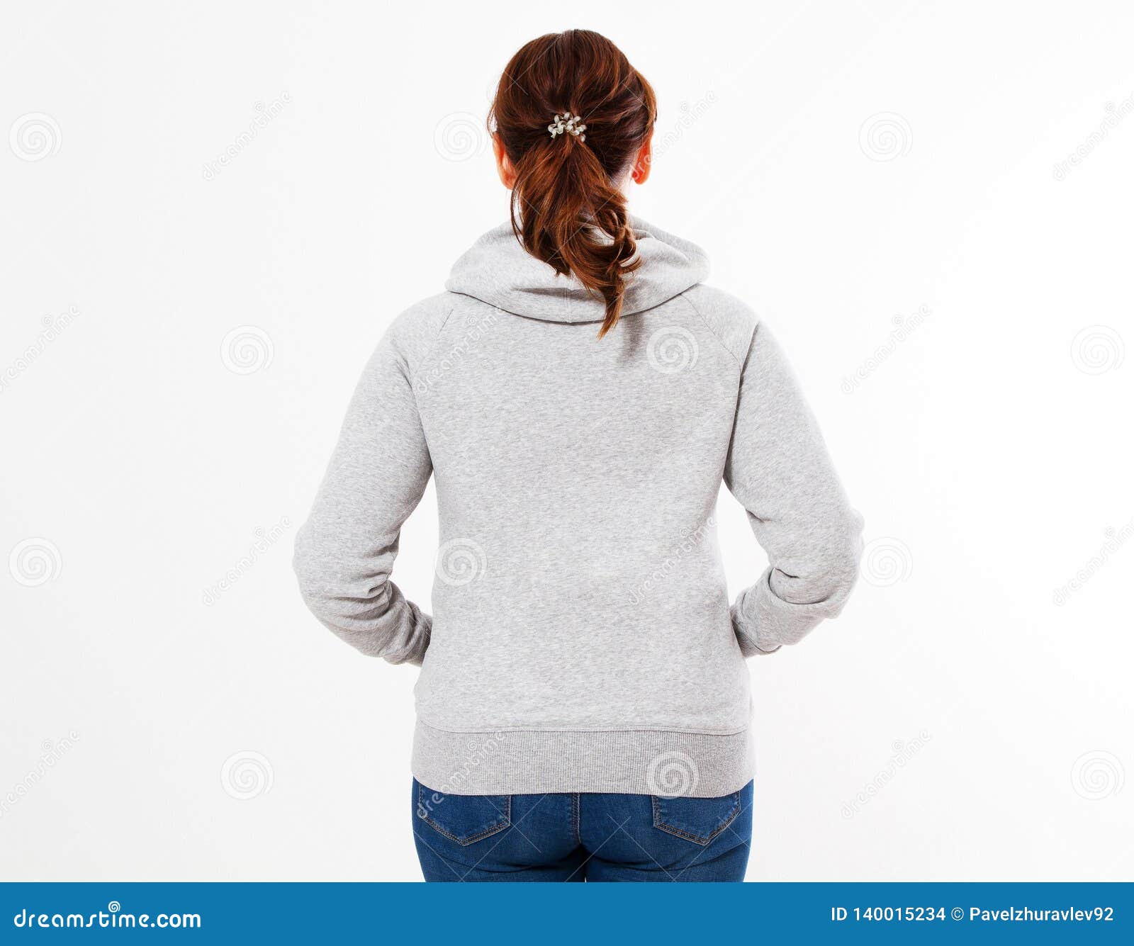 Download Beautiful Women Gray Pullover Hoodie Mockup, Woman In Gray ...