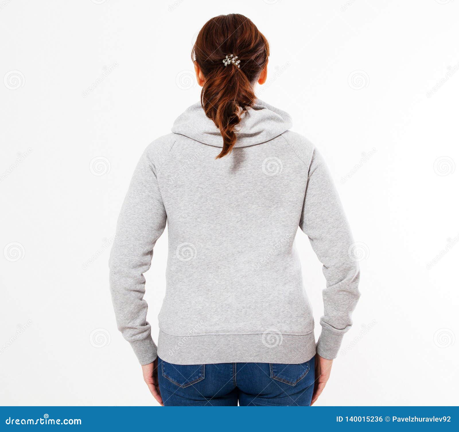 Download Beautiful Women Gray Pullover Hoodie Mockup, Woman In Gray ...