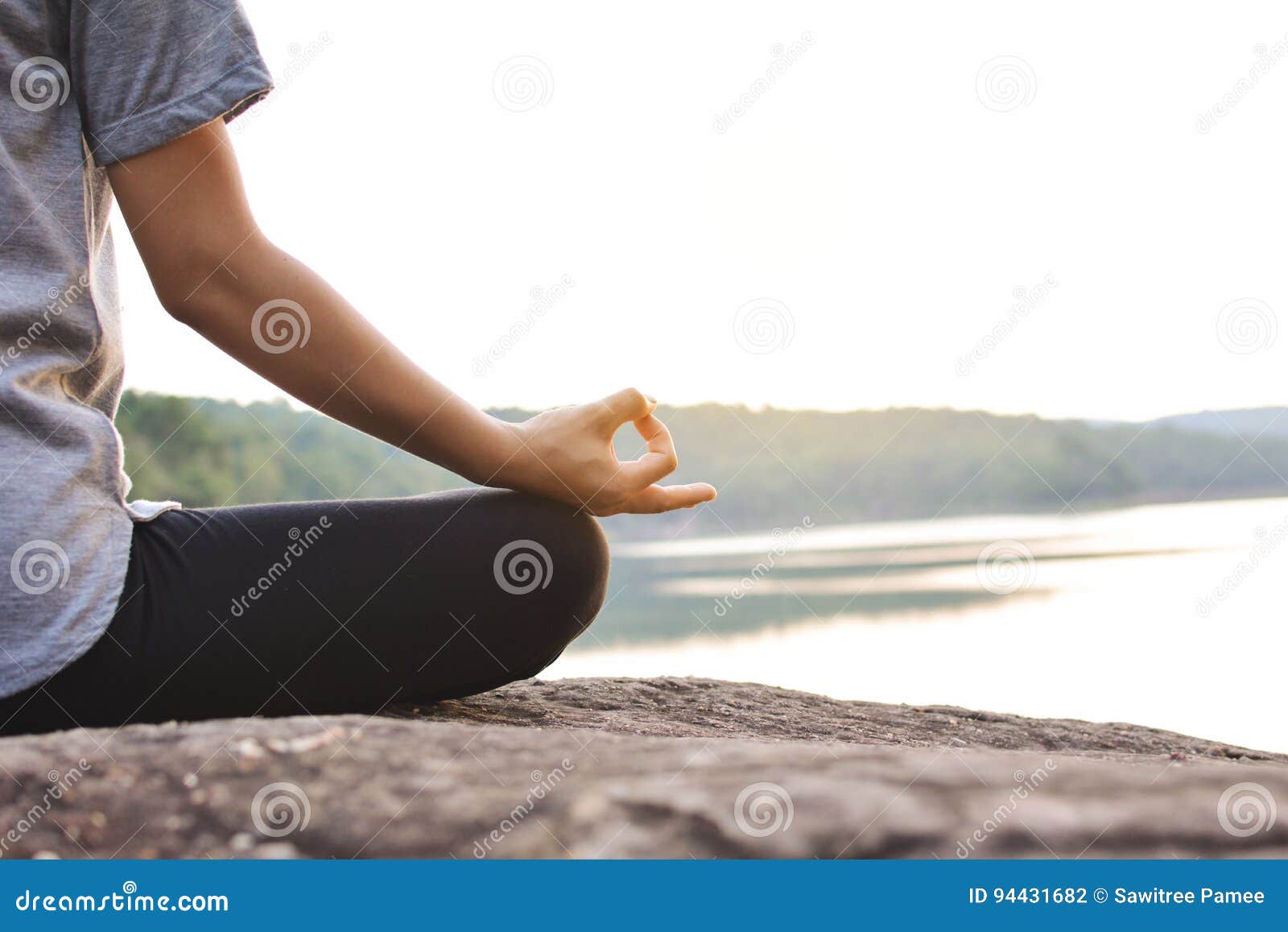 Beautiful Women Yoga in Nature Stock Photo - Image of focus, adult ...