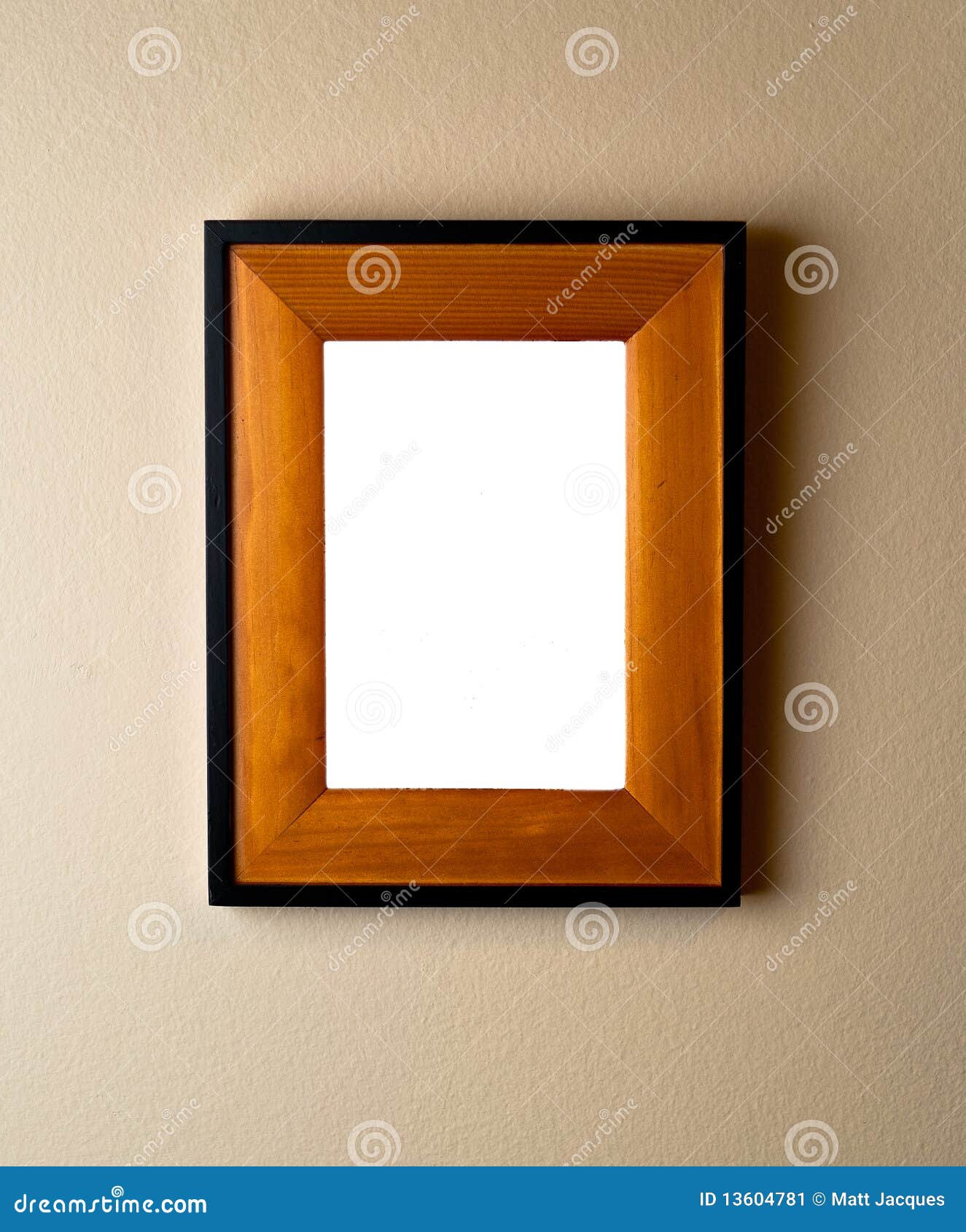 Beautiful Wood Frame on Wall. Stock Image Image of empty, memorial