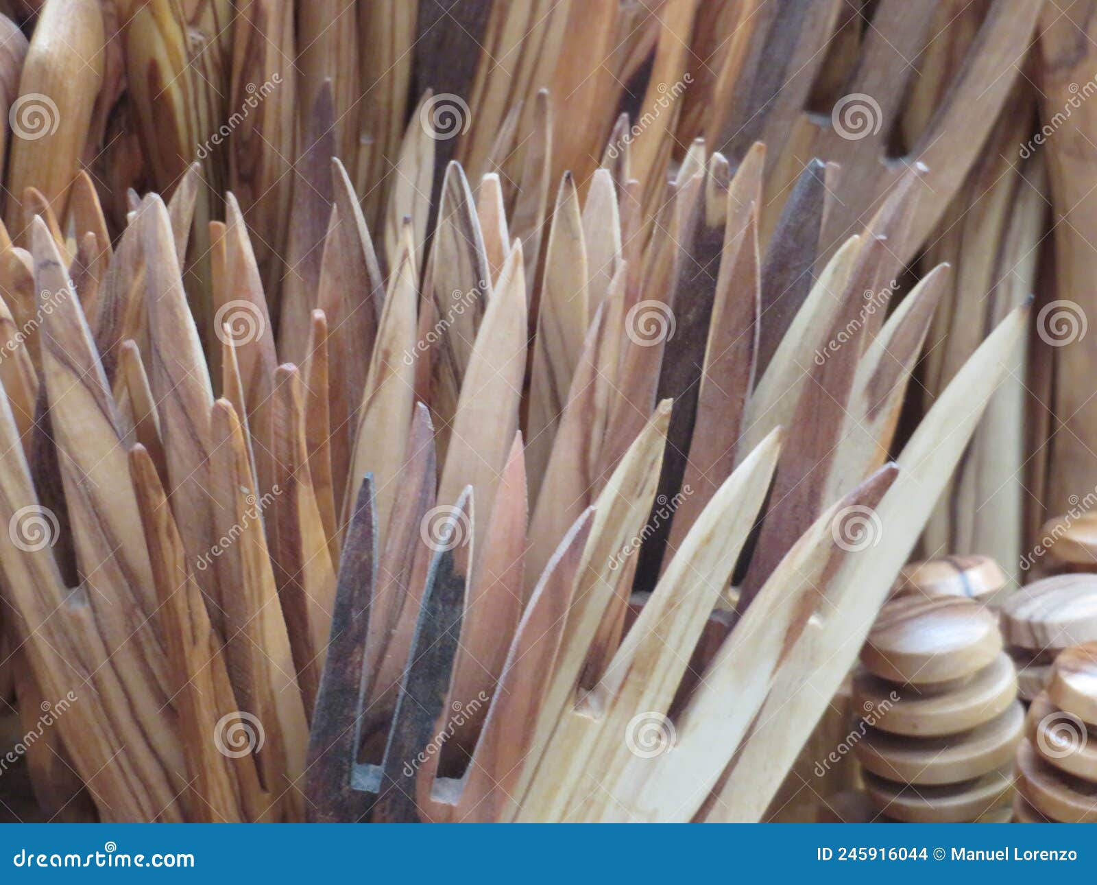 beautiful wooden forks kitchen utensils for preparing food