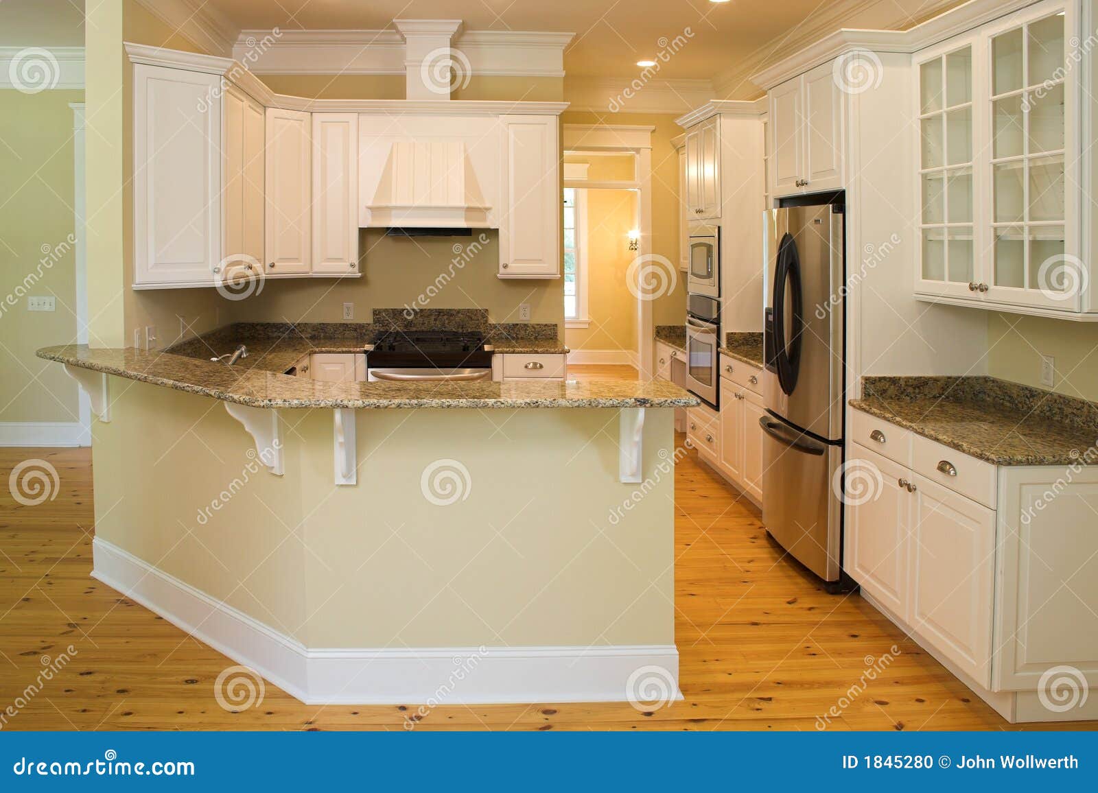 Beautiful Wrap Around Kitchen Stock Photo Image of equity, glass 1845280