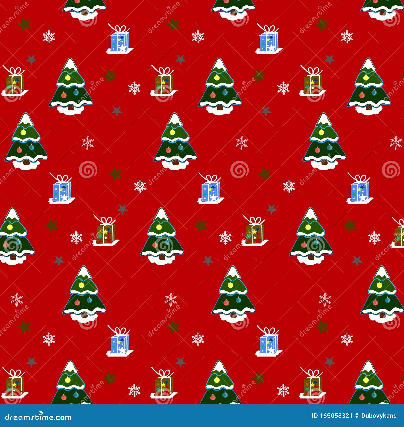 Beautiful Wrapping Paper Template for Christmas Gift Stock Vector